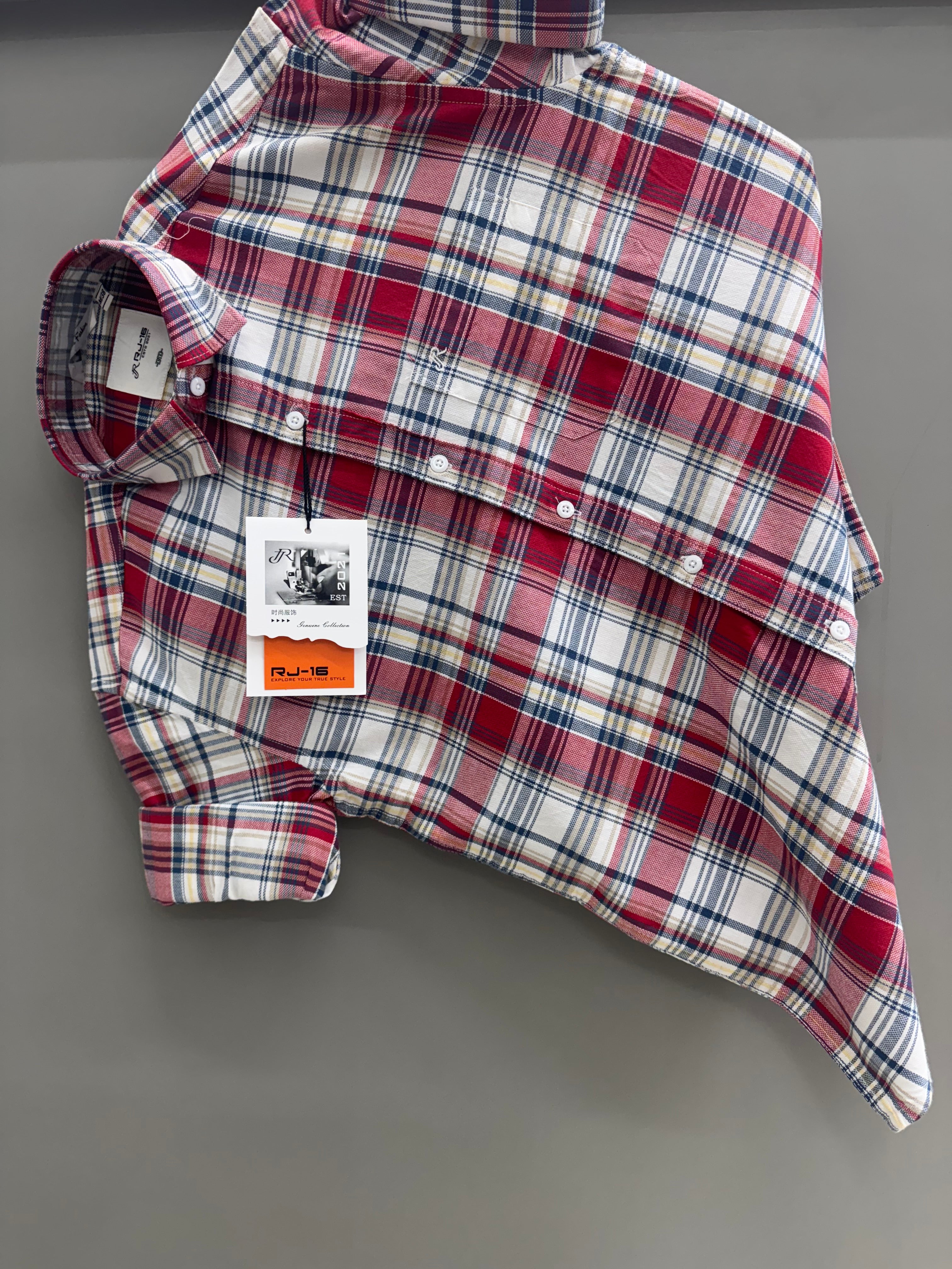 Linen check shirt