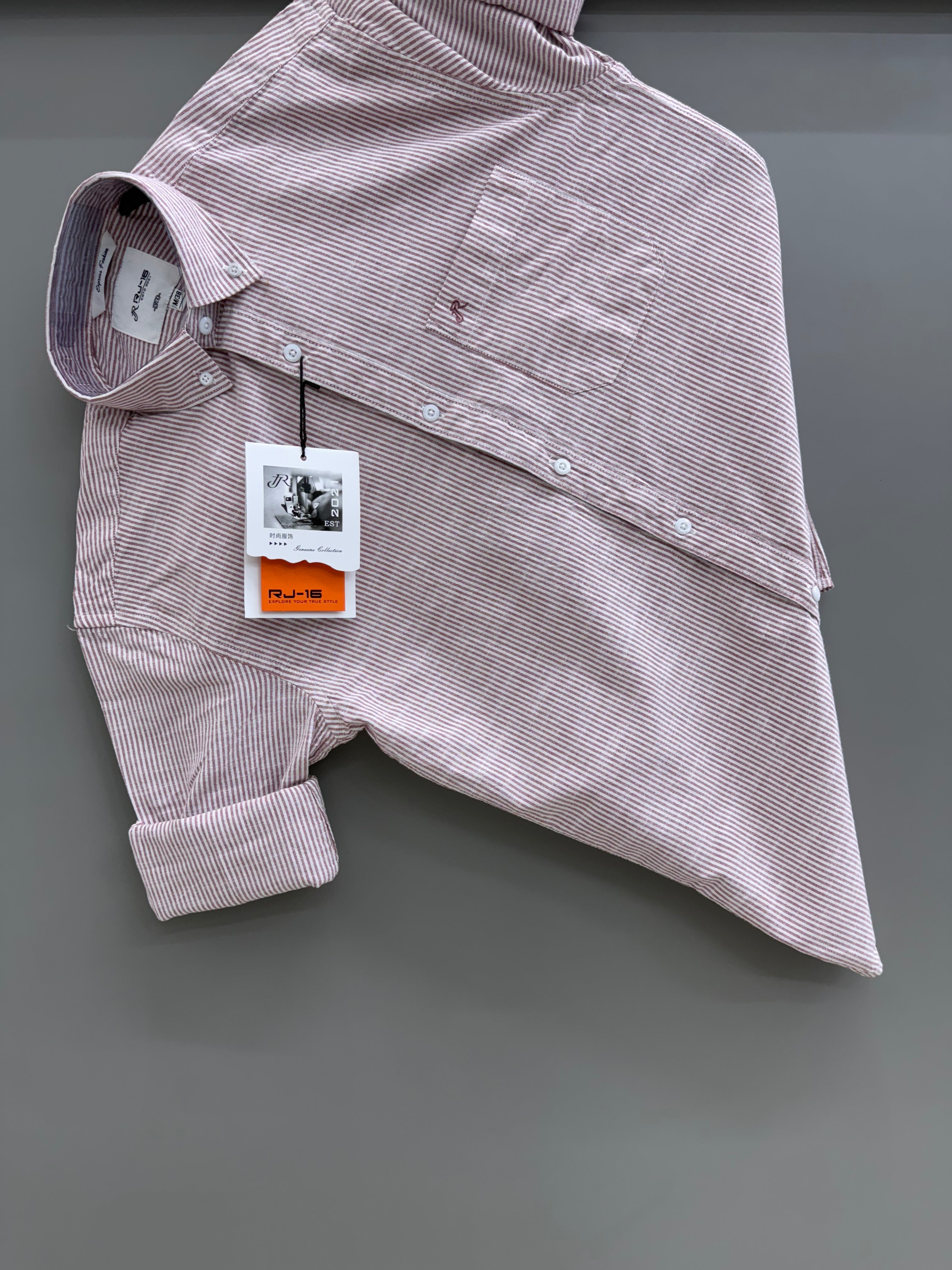 Oxford pink strip Shirt