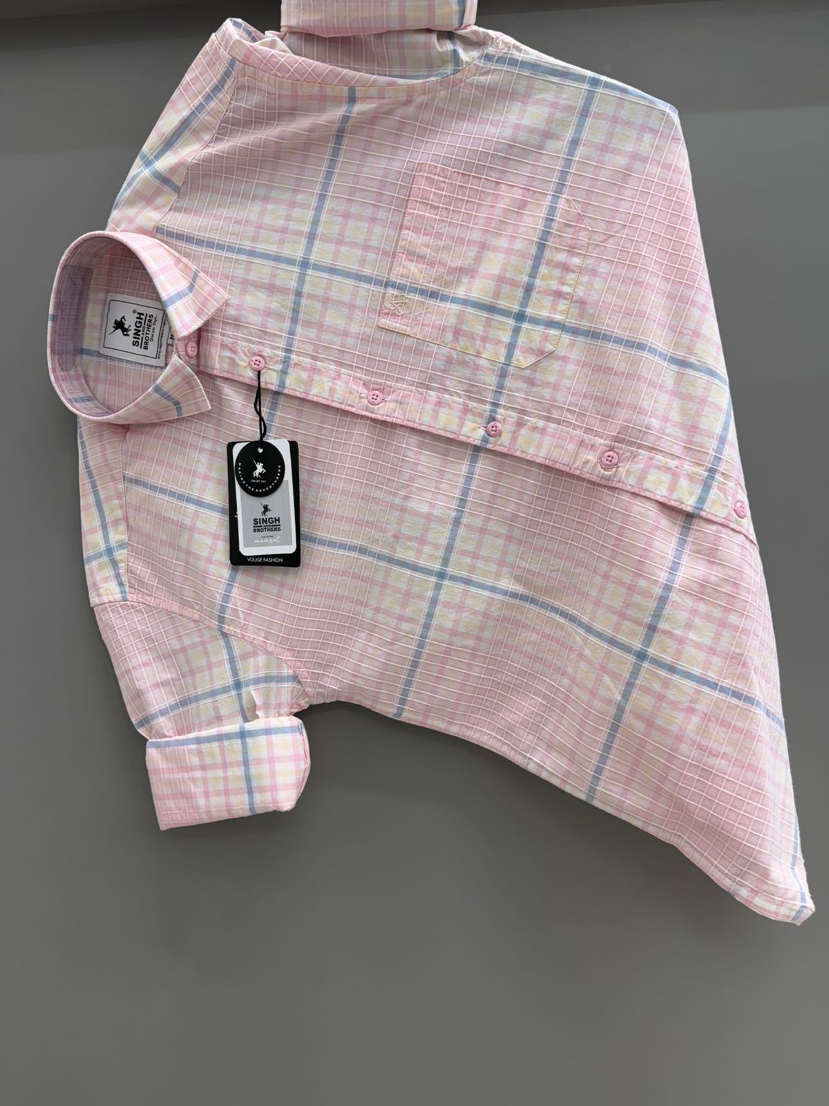 Pink Check Shirt