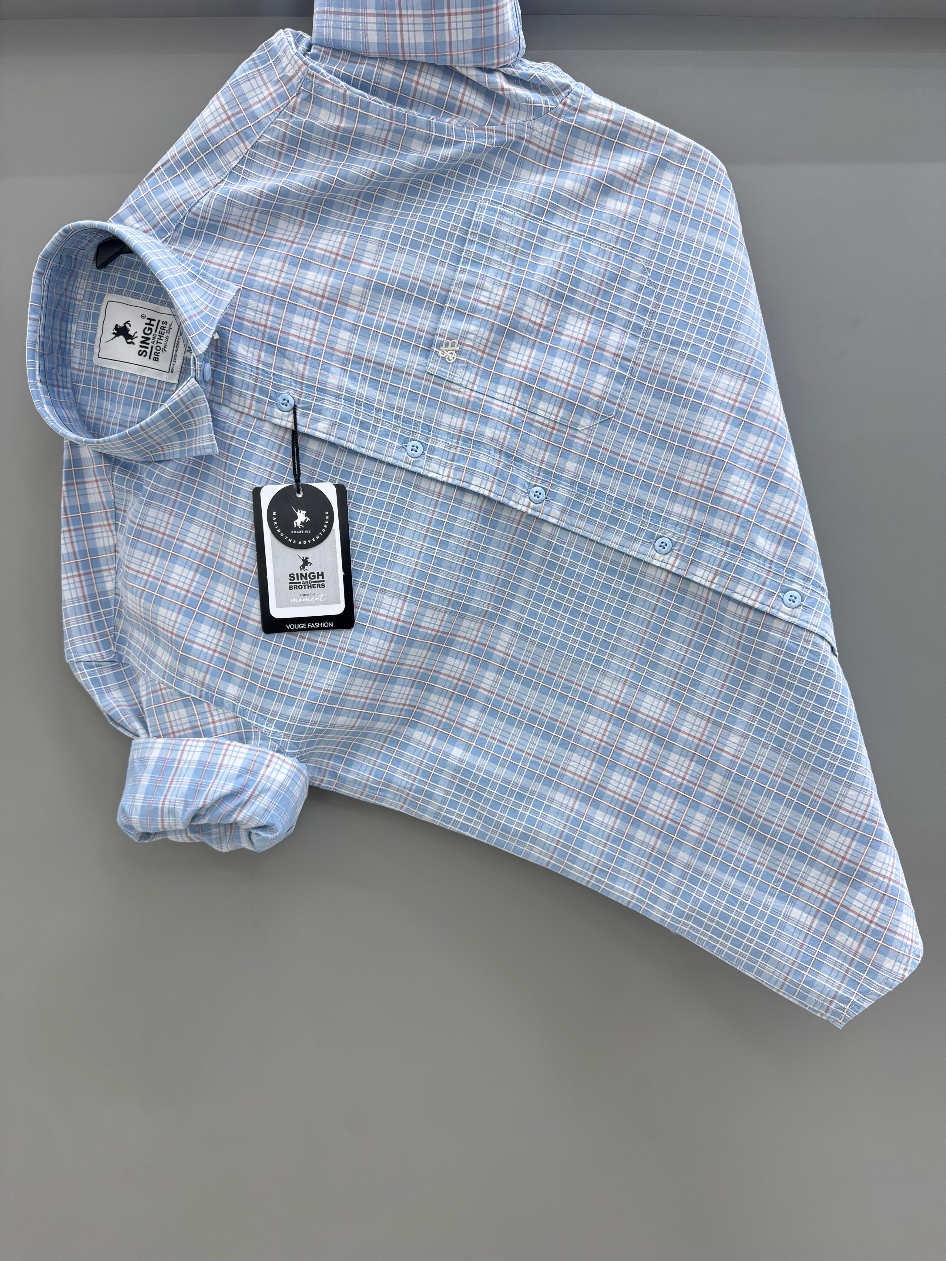 Sky Blue Check shirt