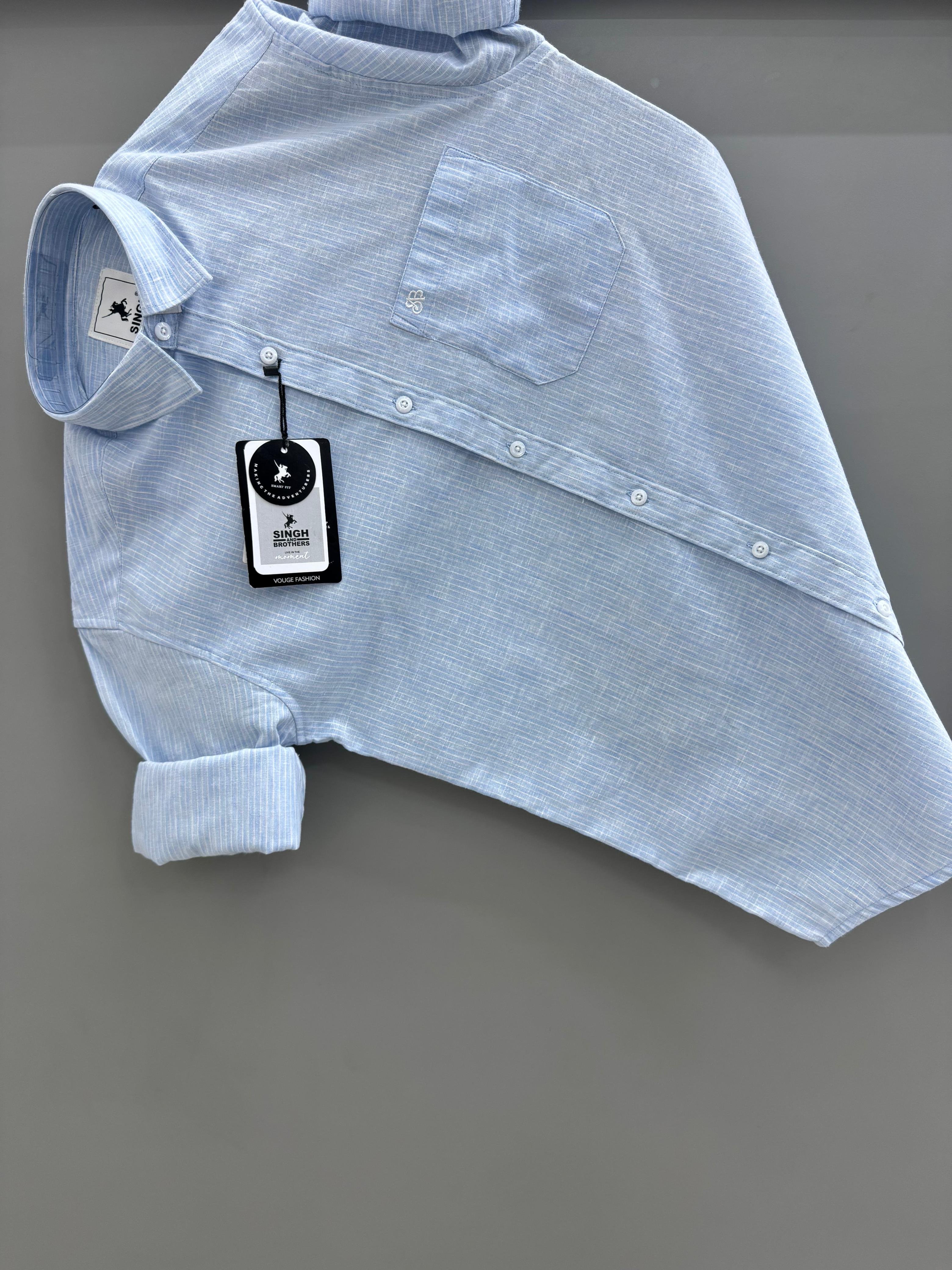 Sky Blue Strip Shirt