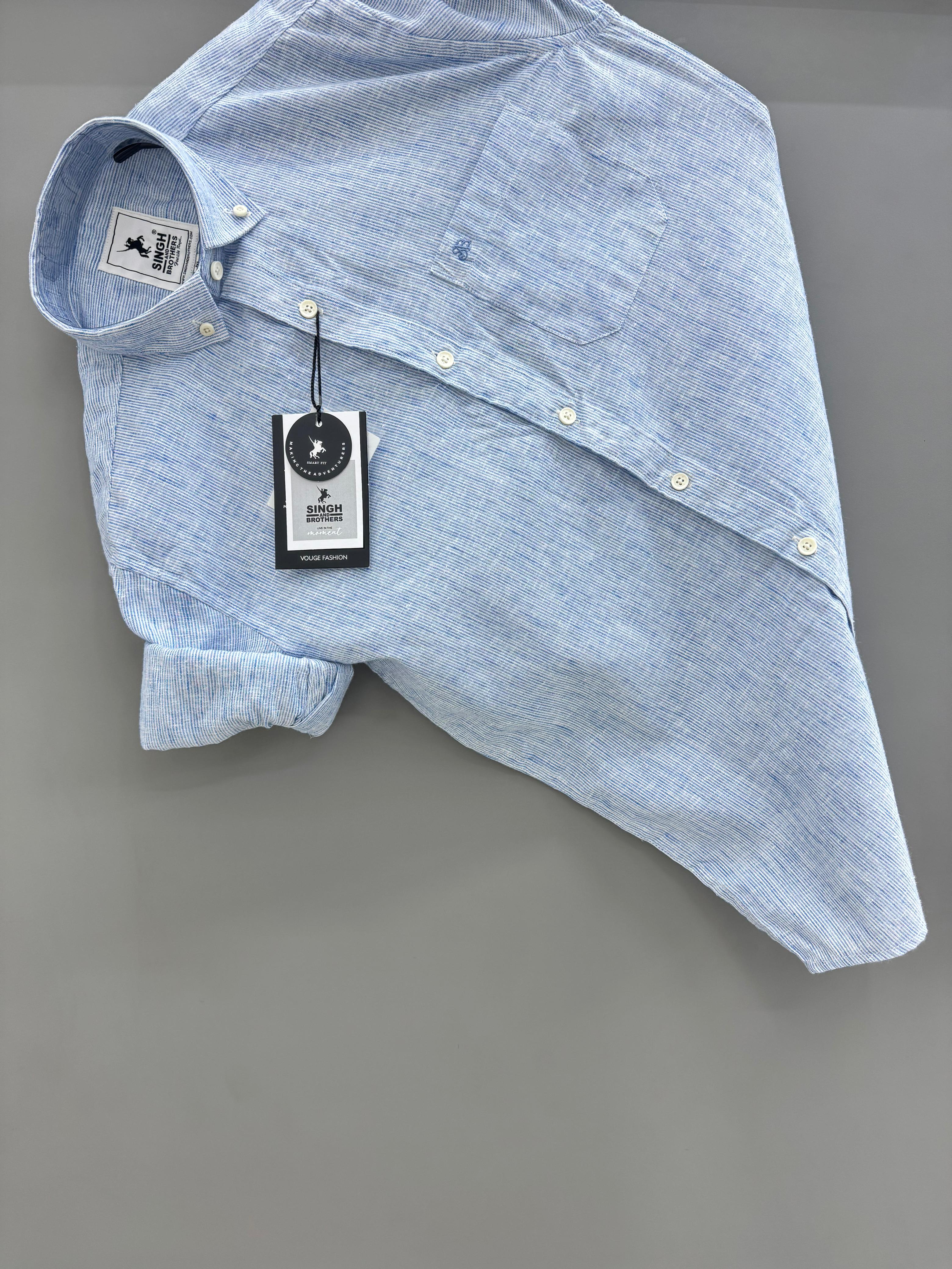 Sky blue Strip Shirt