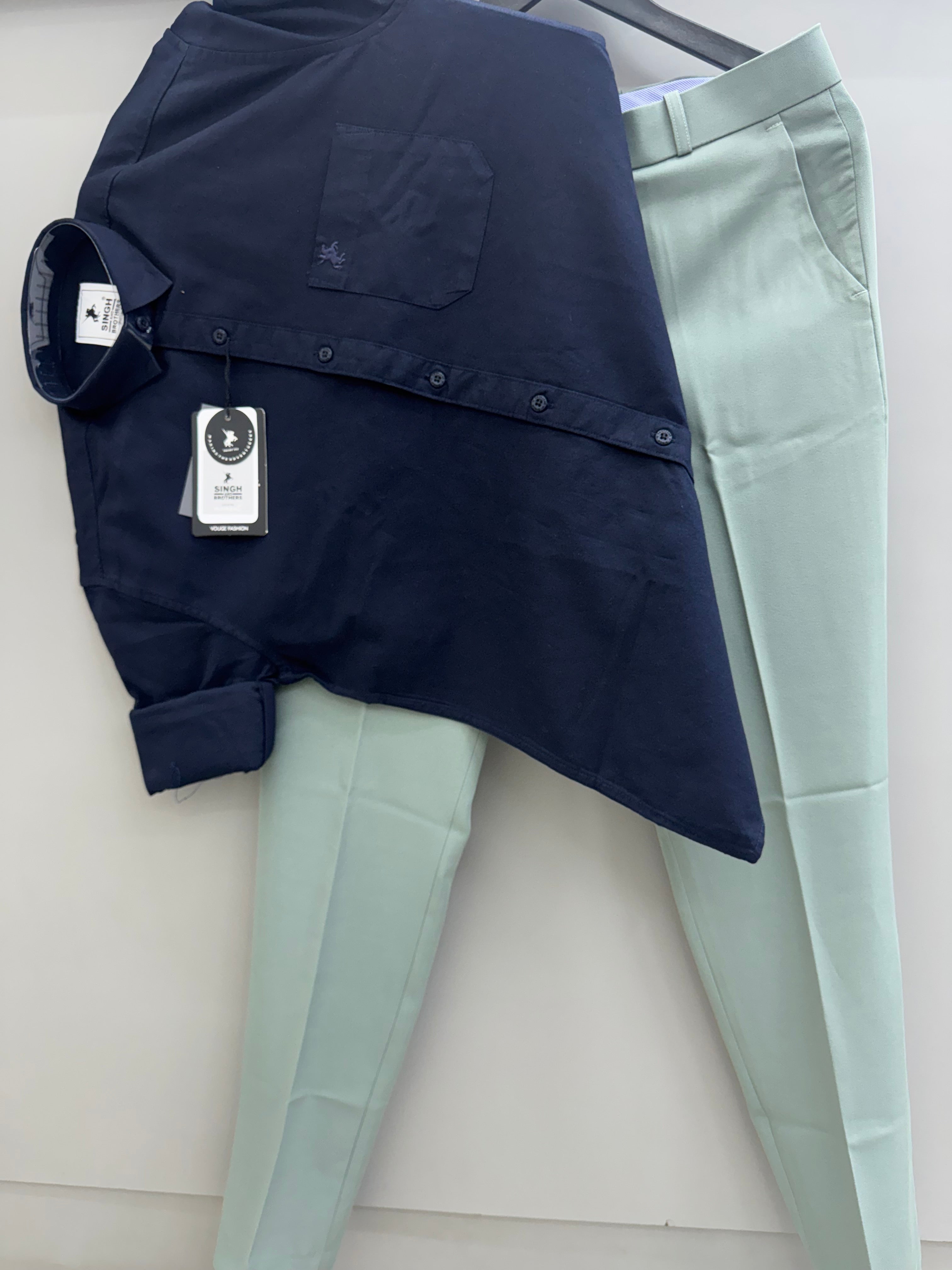 Cotton Oxford Shirt With Formal Pant