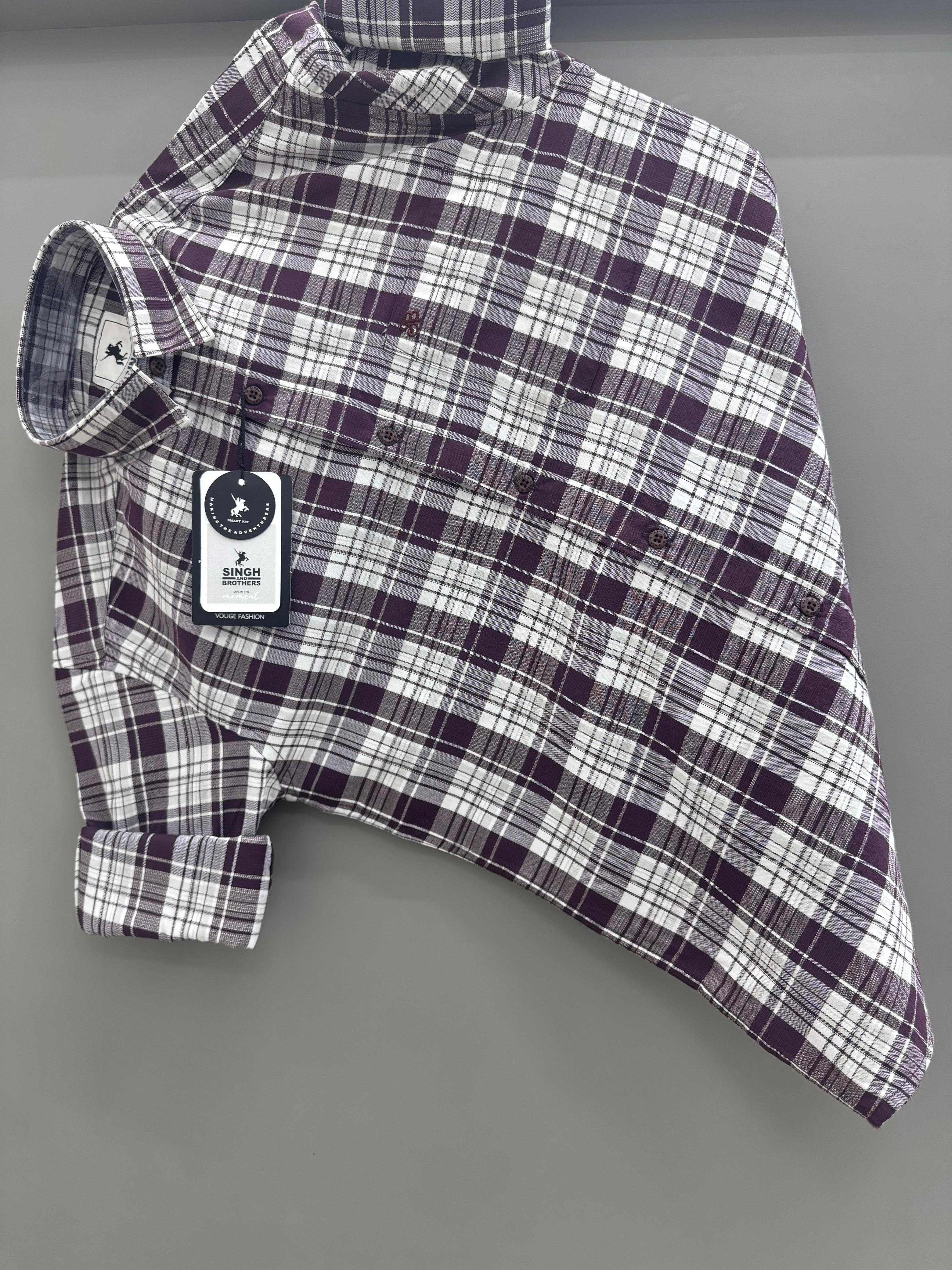 Bold Maroon Checks