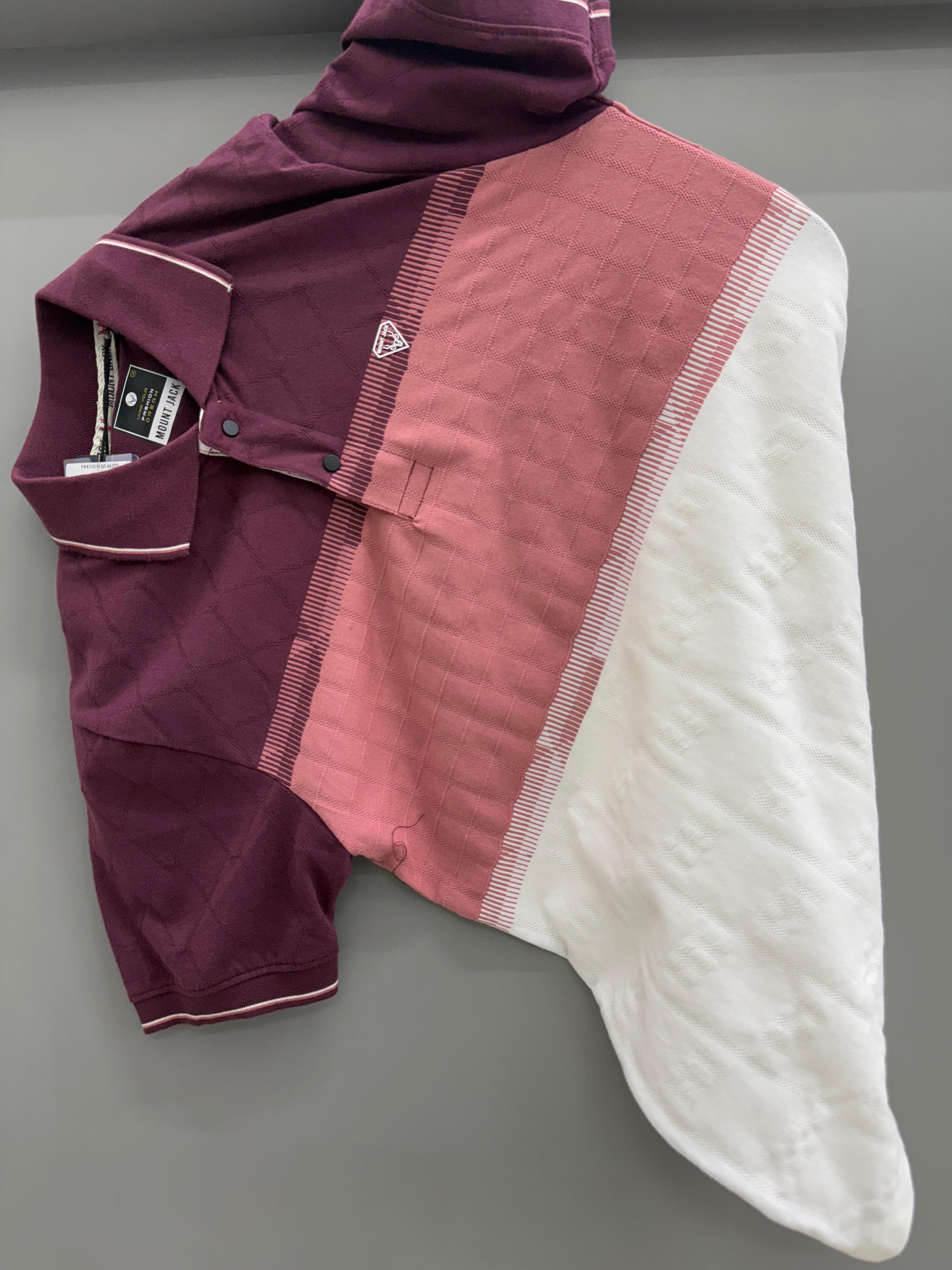 Red Pink Polo H/S T-shirts