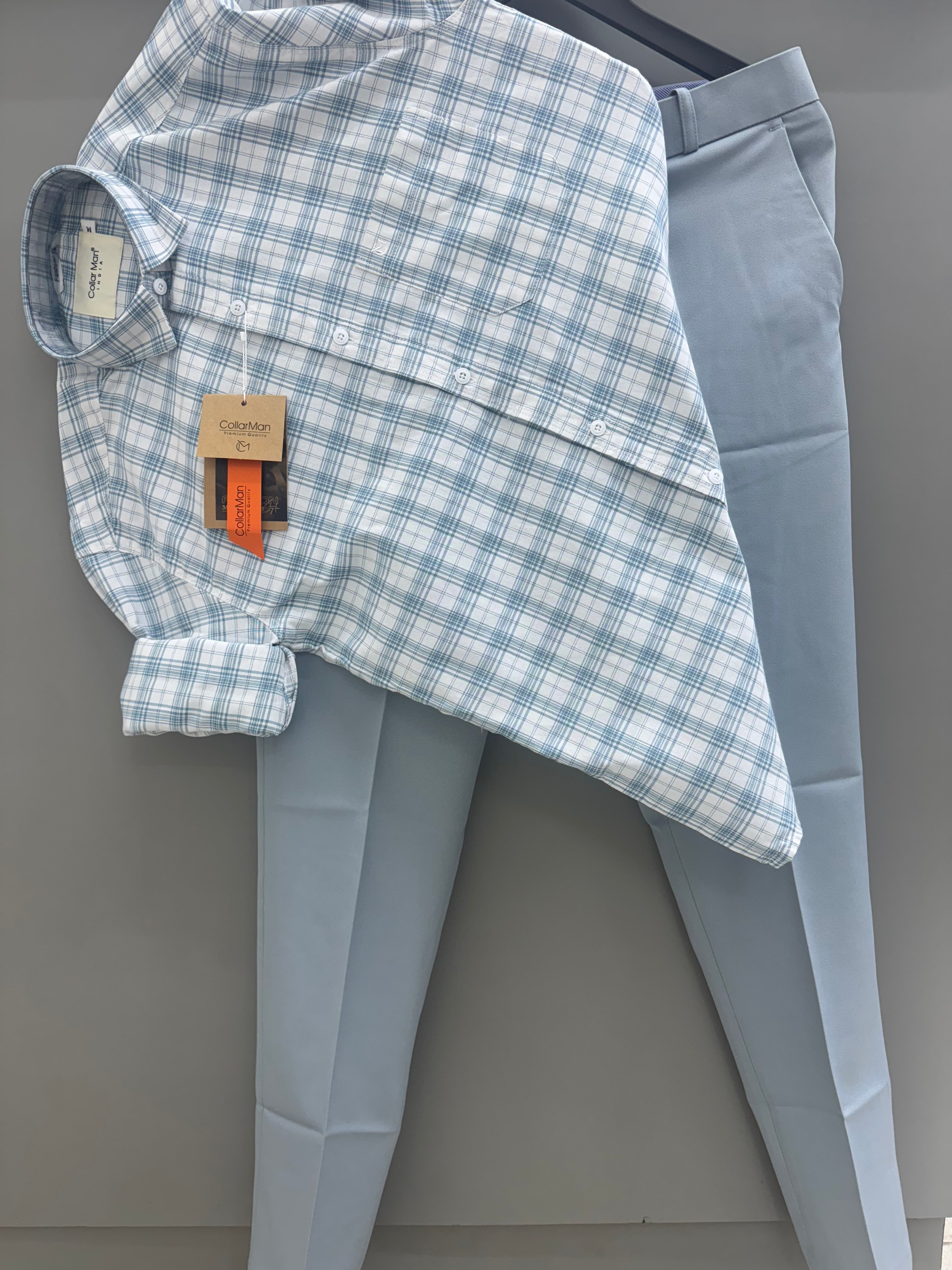 Check Shirt With Trouser pant - Main Image