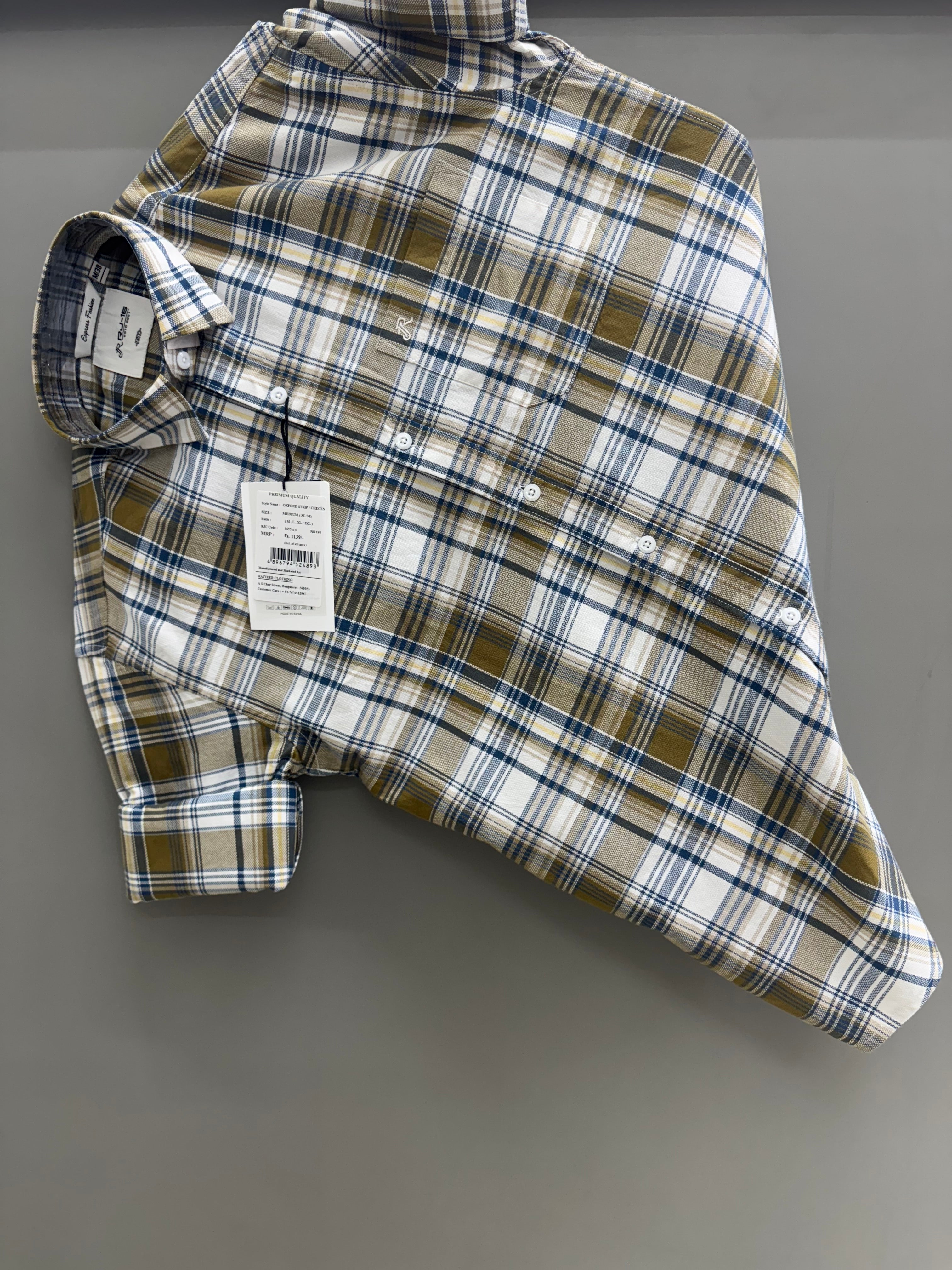 Linen check shirt