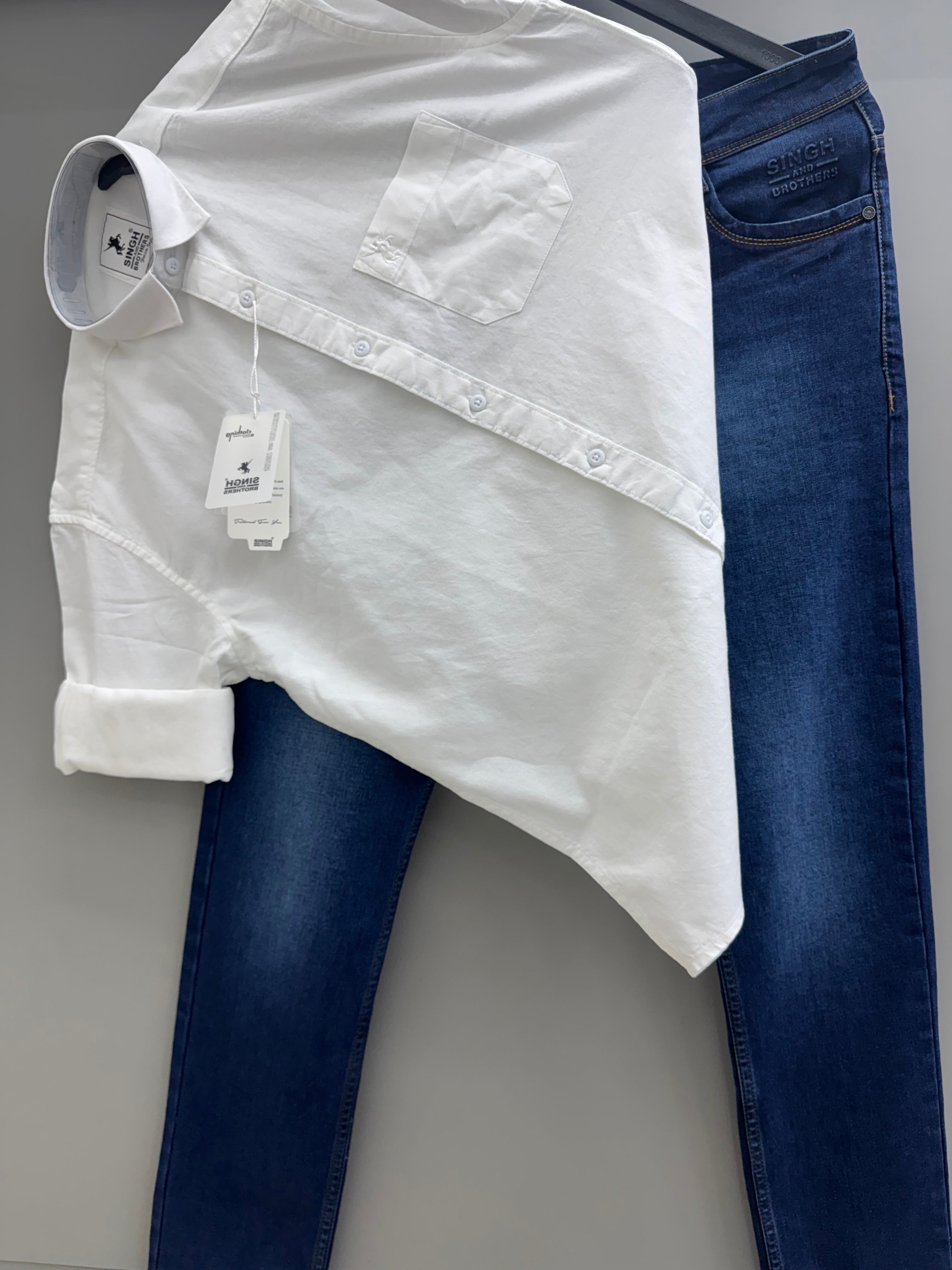 Cotton Oxford Shirt With jeans Pant