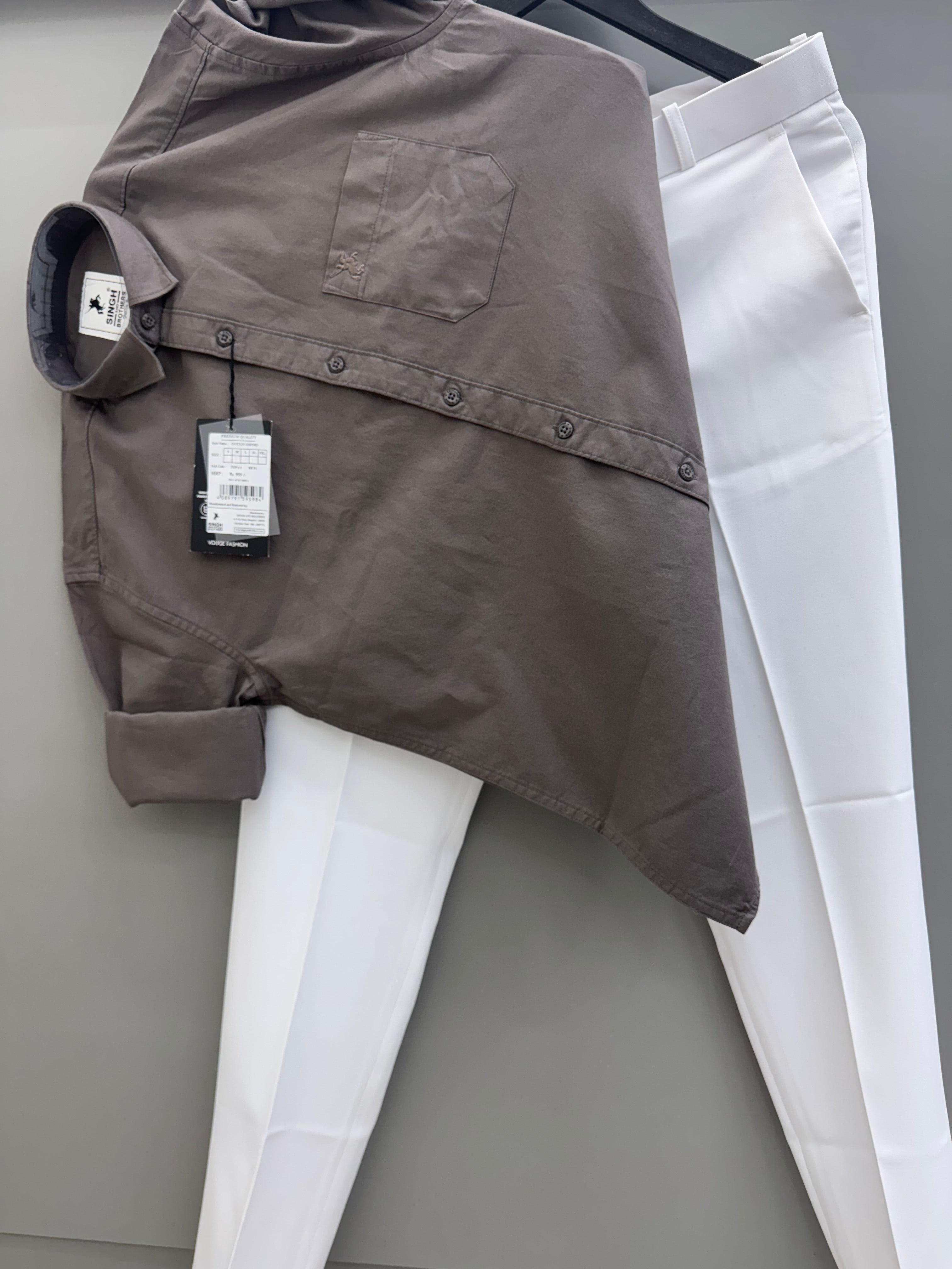 Cotton Oxford Shirt With Formal Pant