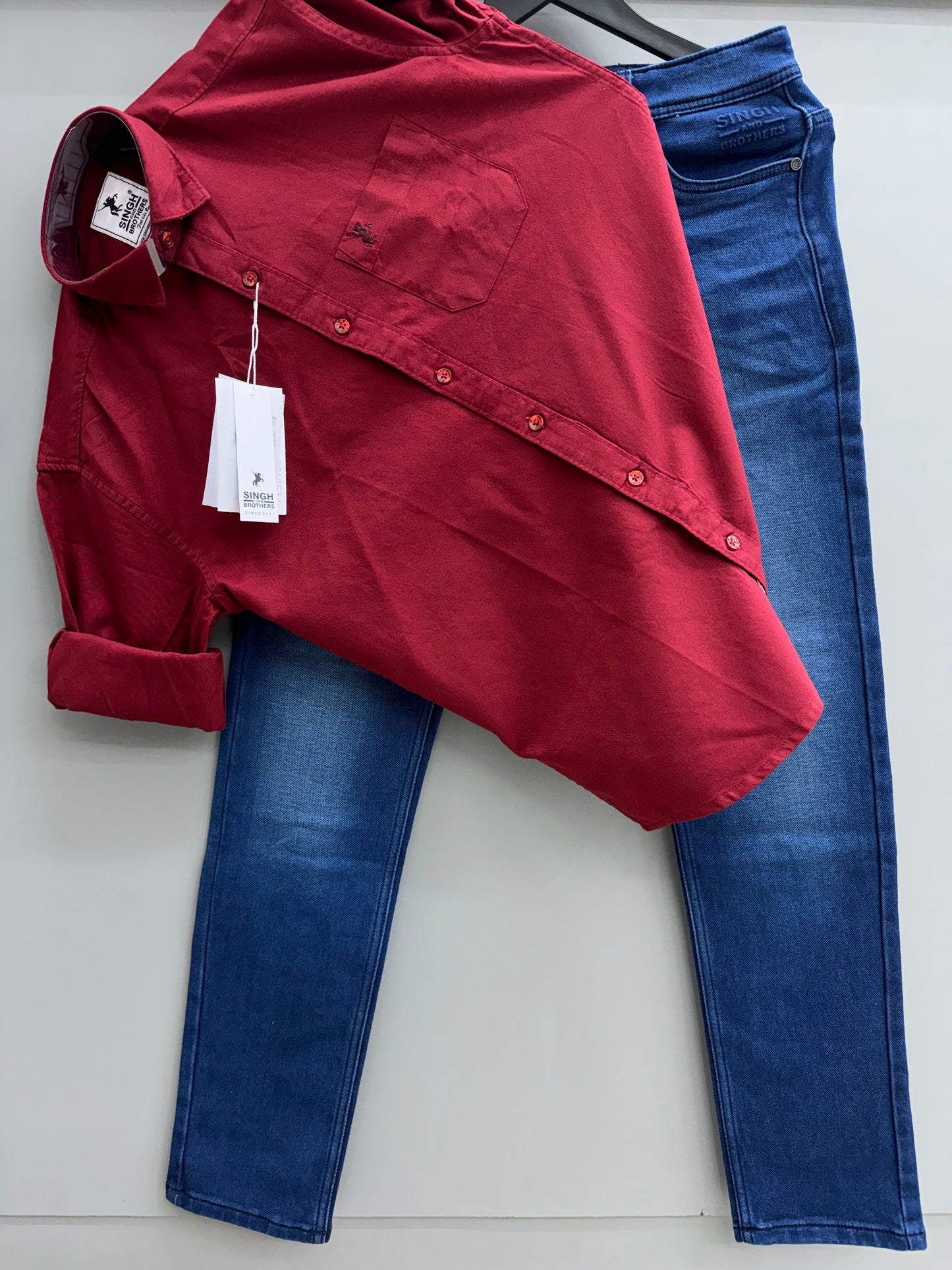 Cotton Oxford Shirt With denim jeans(Combo)