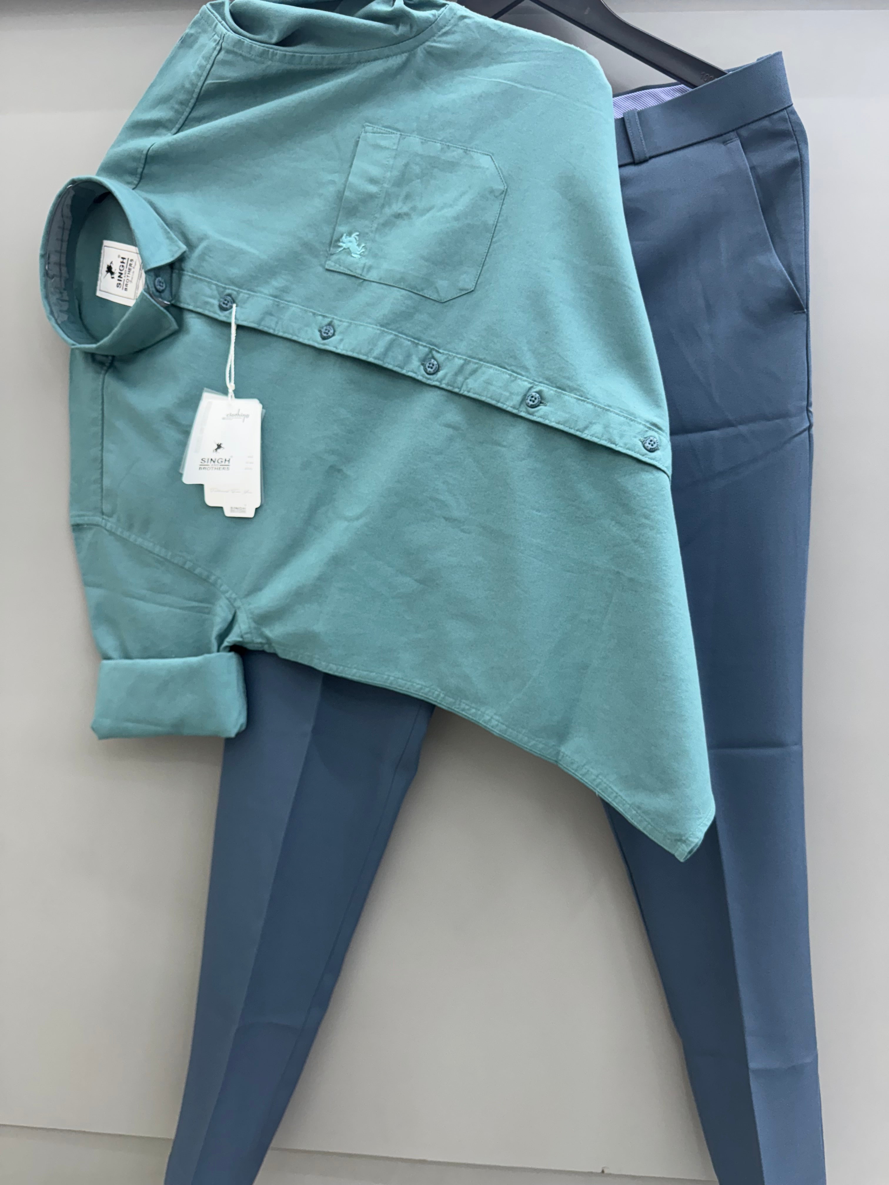 Cotton Oxford Shirt With Formal Pant