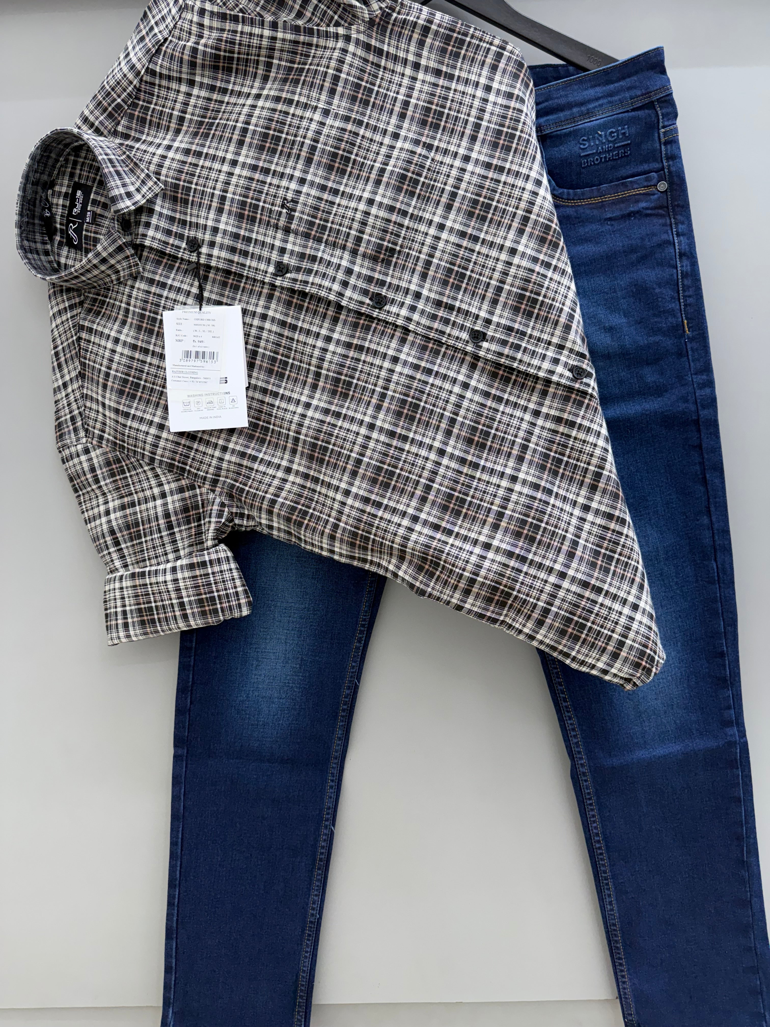 Check Shirt With jeans pant