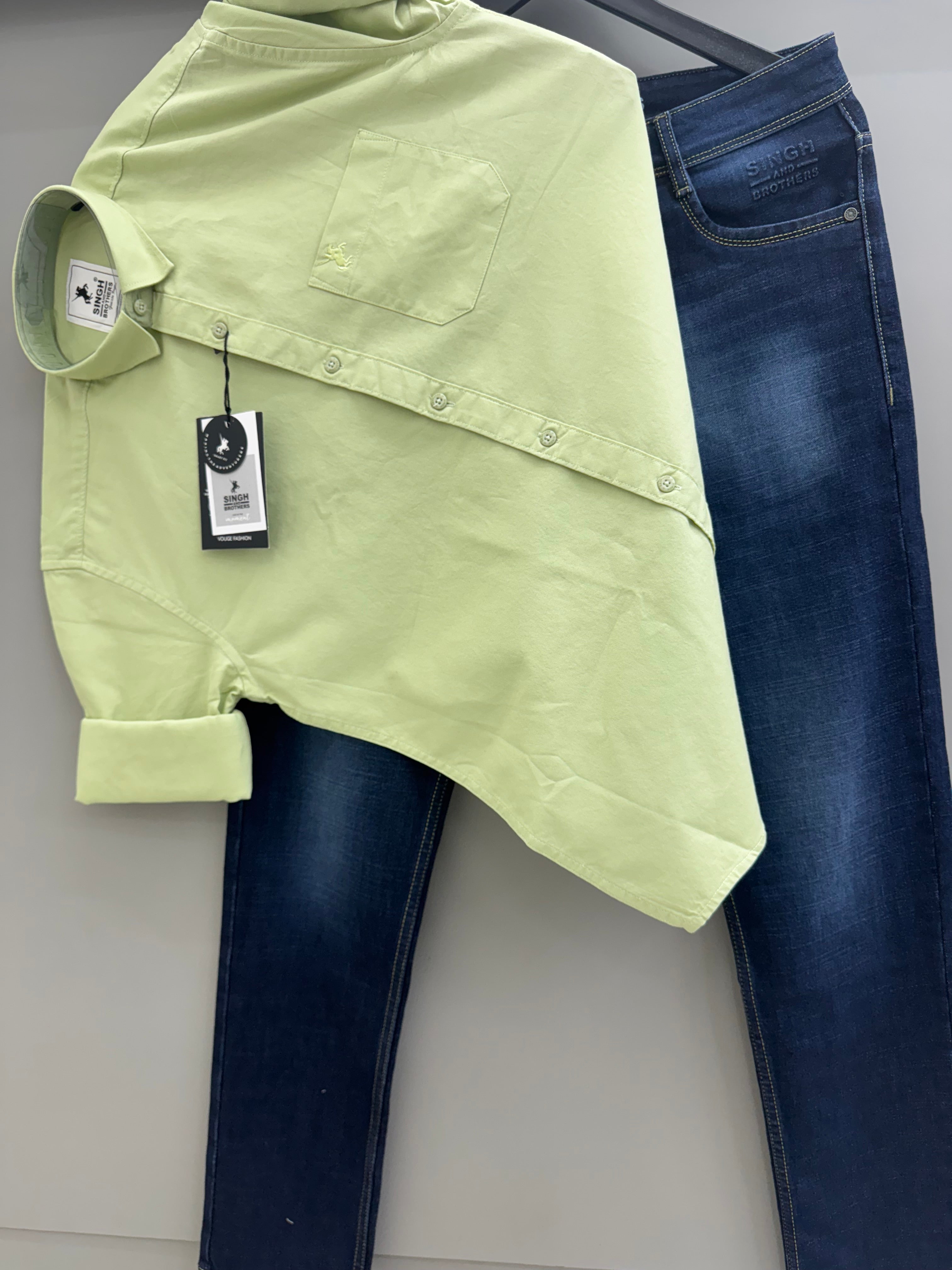 Cotton Oxford Shirt With jeans Pant