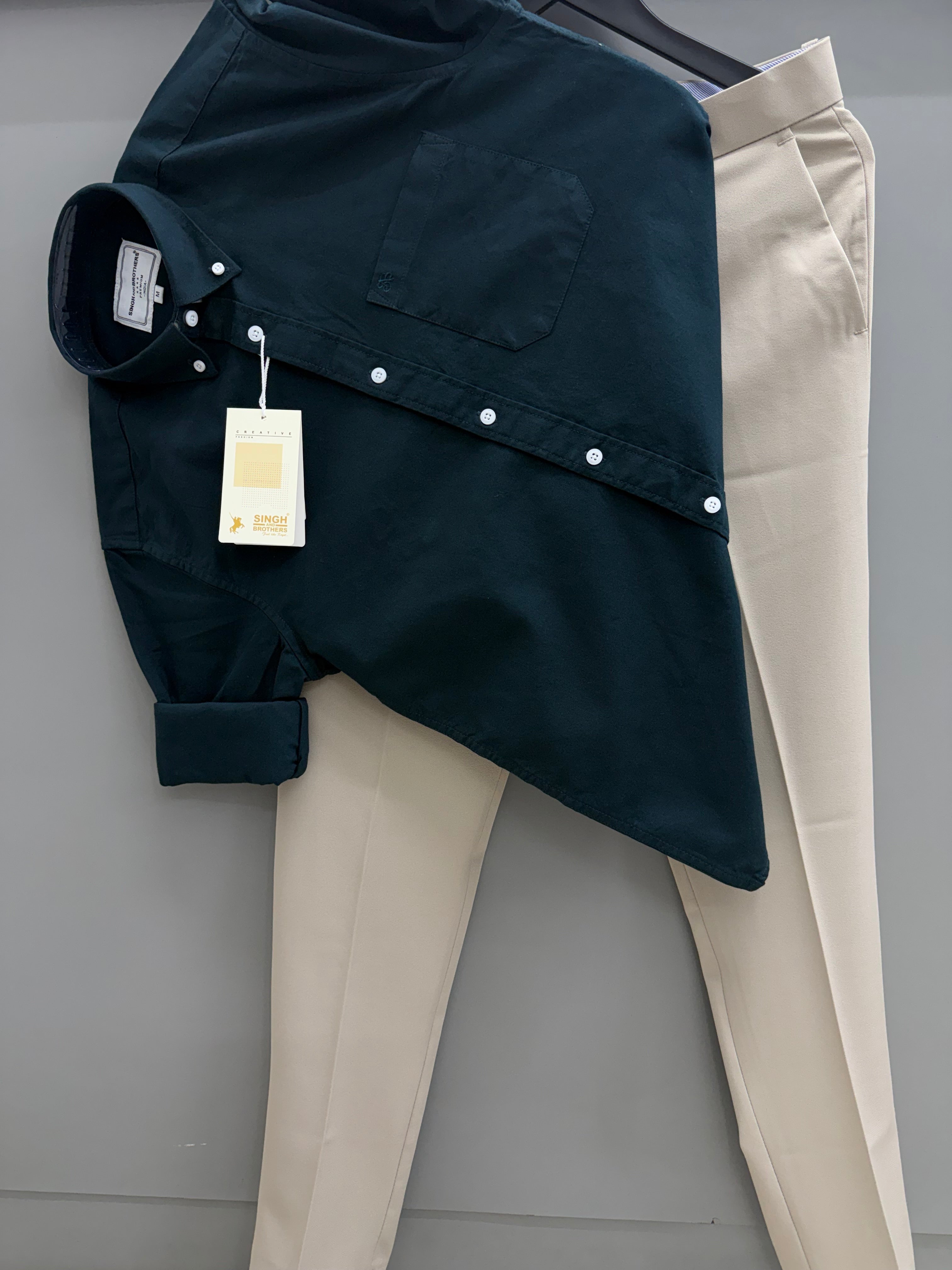 Cotton Oxford Shirt With Formal Pant – singh and brothers