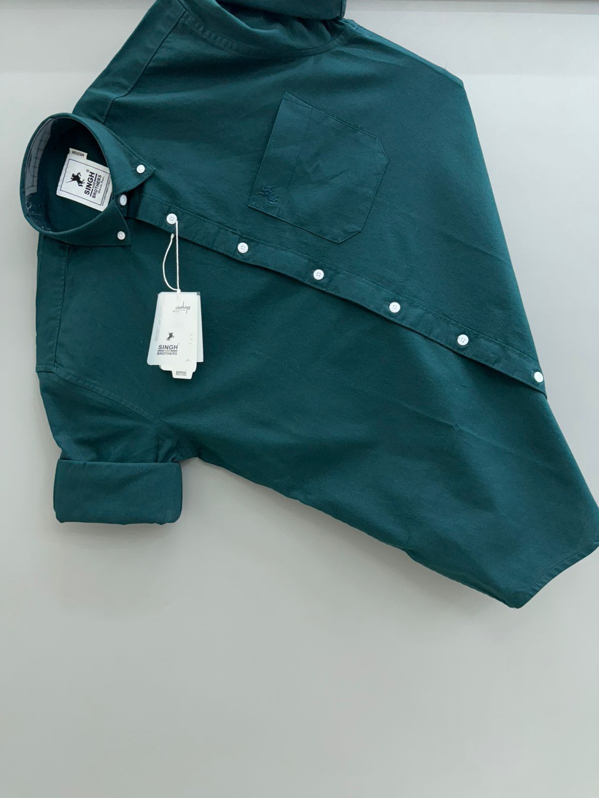 Cotton Oxford BD- Bottle Green