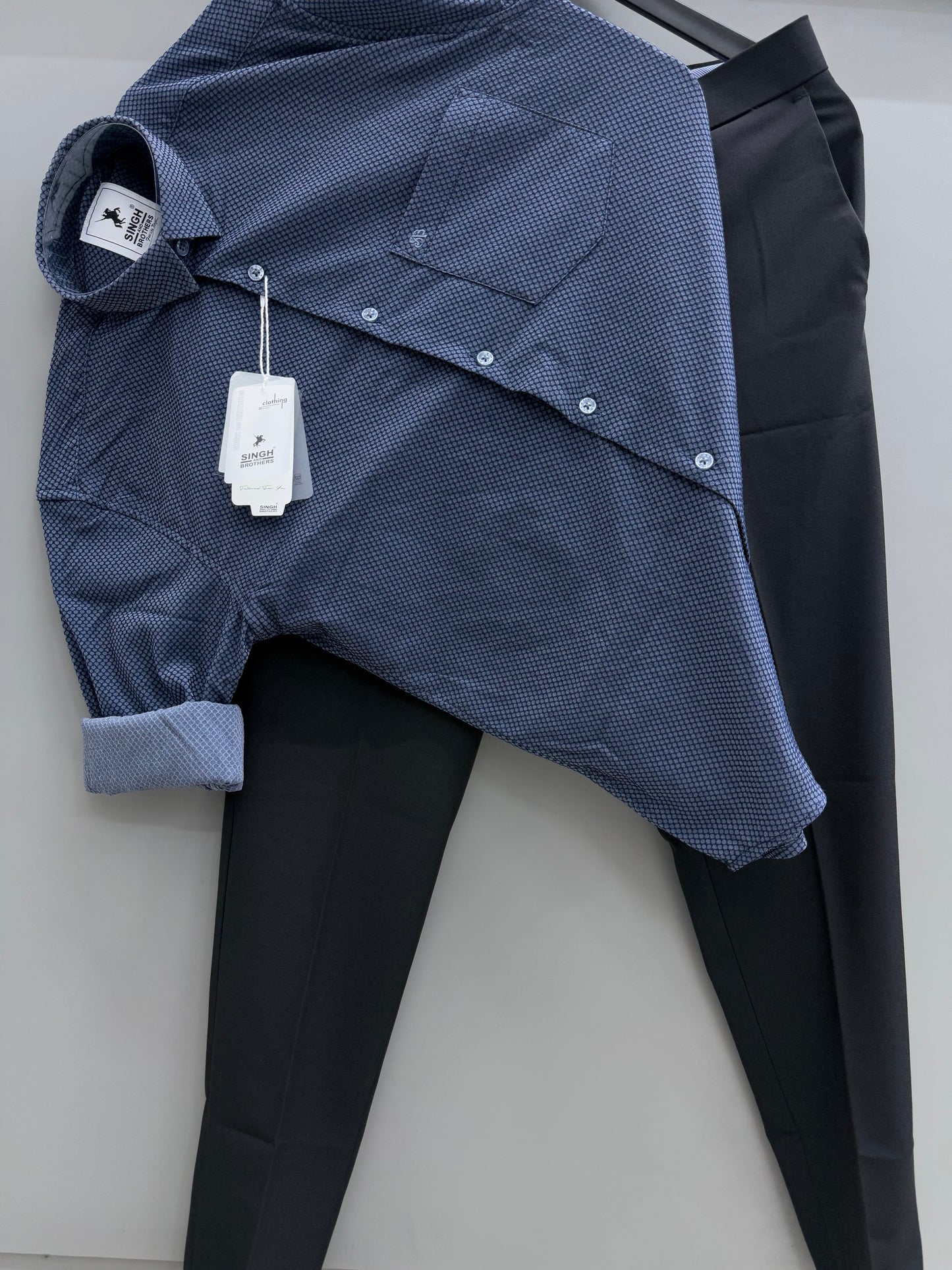 Honey Jacquard Shirt With Trouser’s
