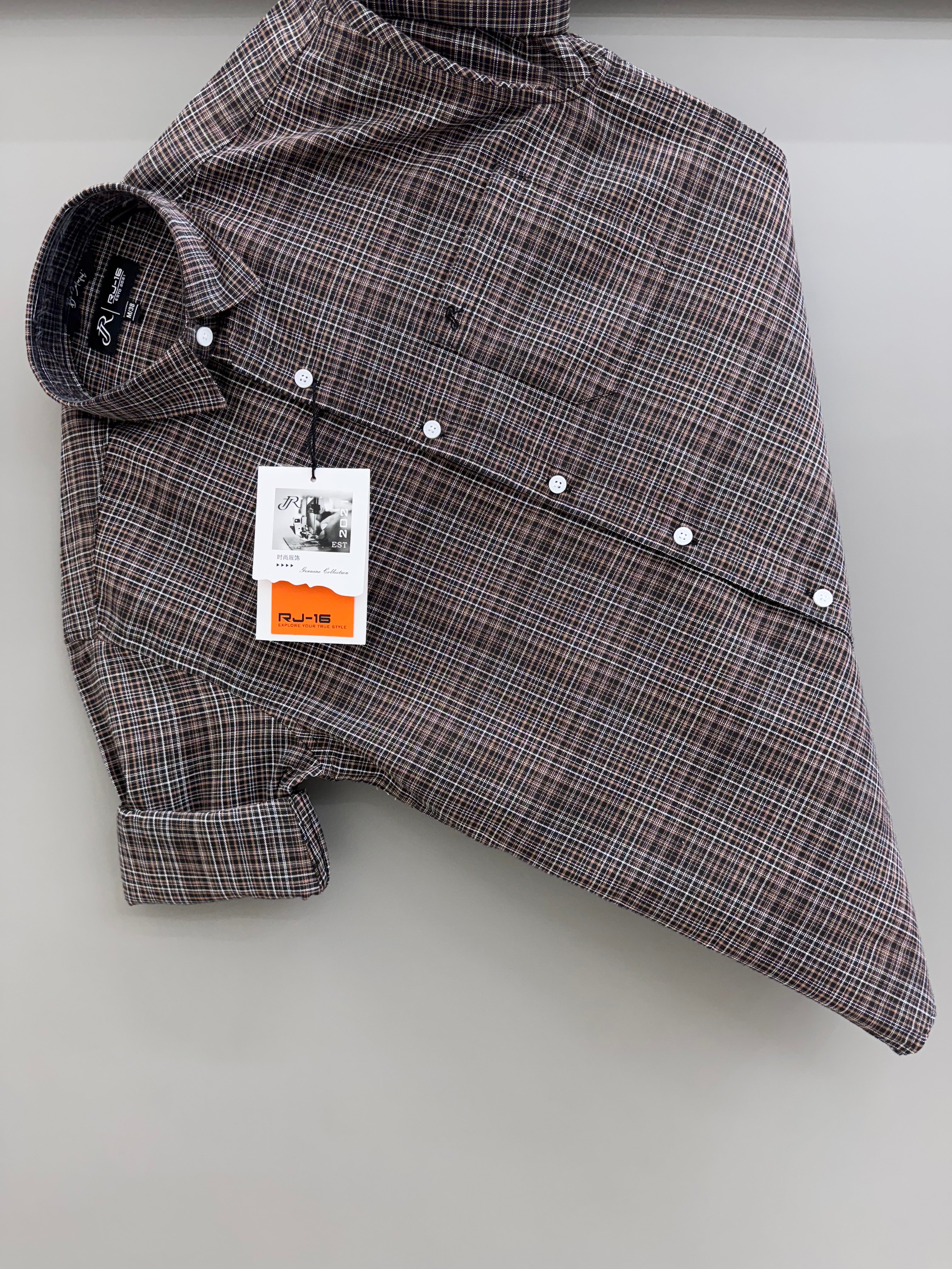 Brown check shirt