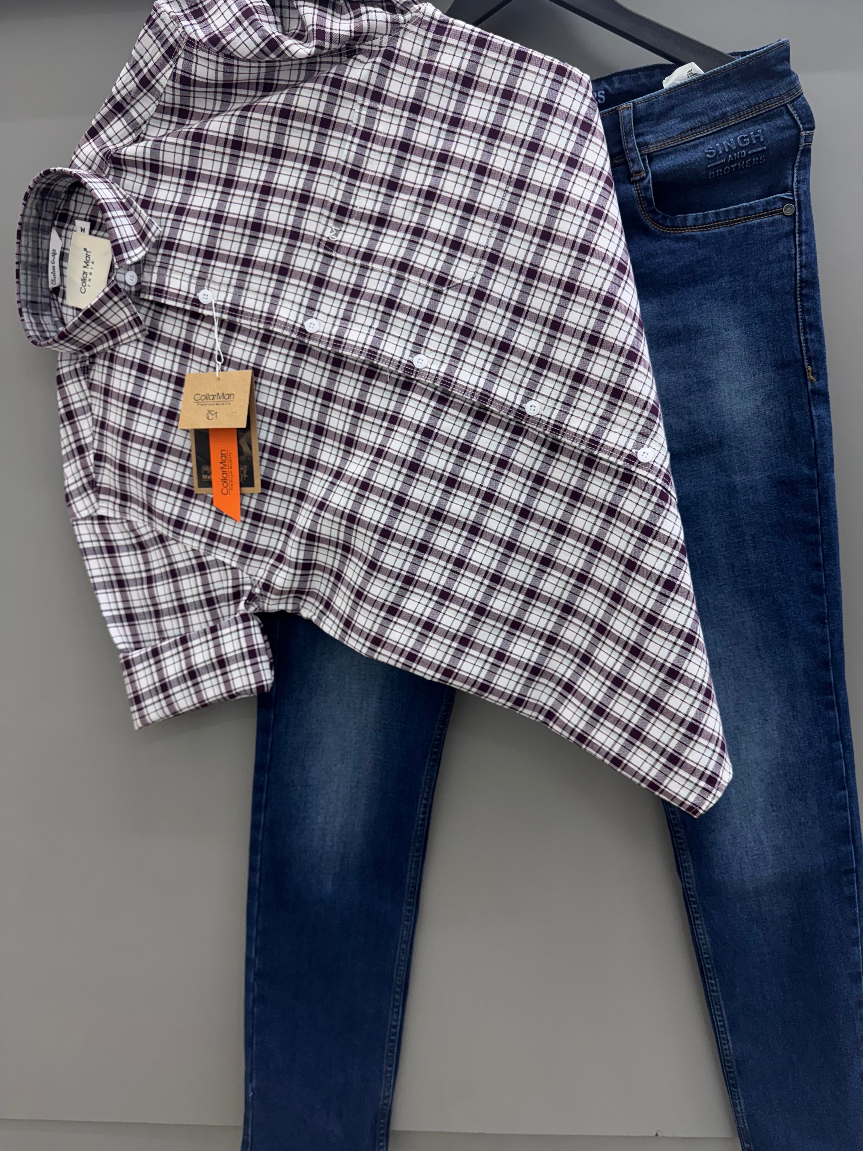 Check Shirt With jeans pant
