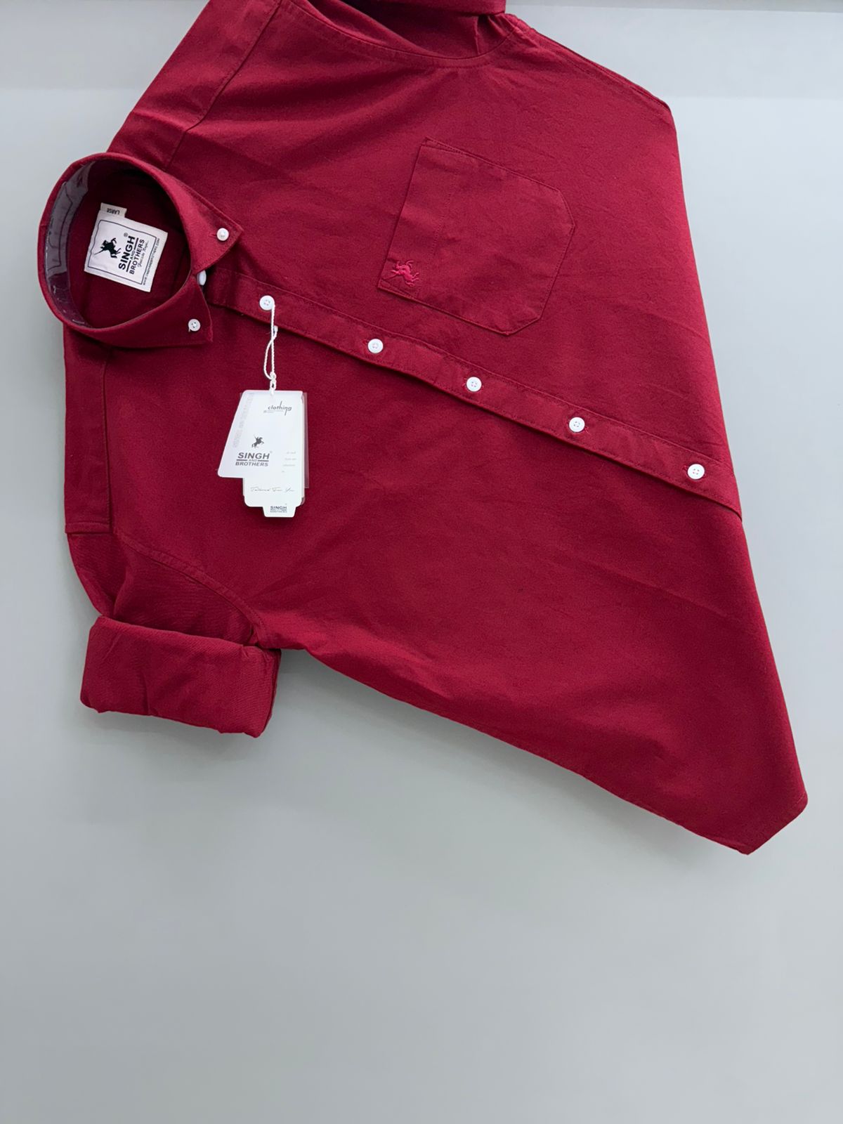 Cotton Oxford BD- Deep Red