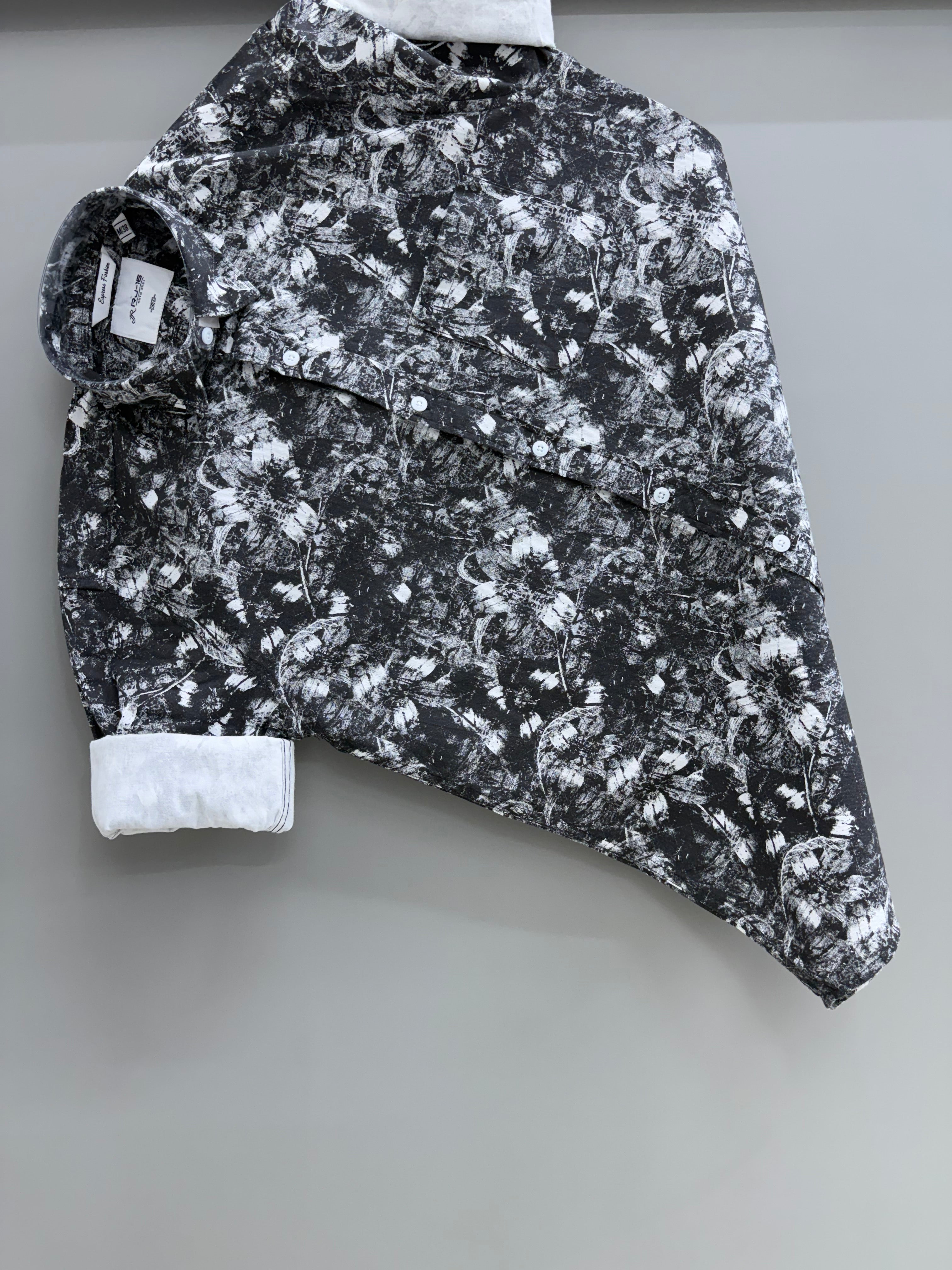 Black lycra printed