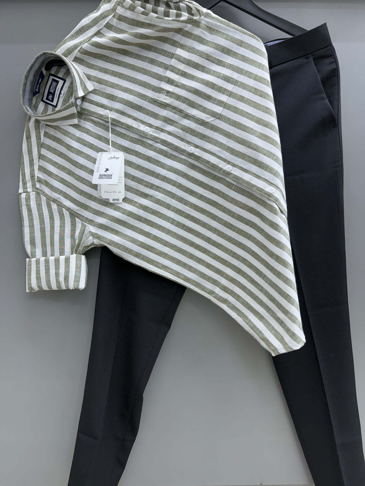 Strip Shirt With Trouser Pant