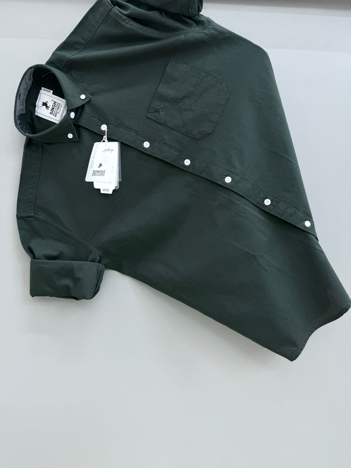 Cotton Oxford BD- Dark green