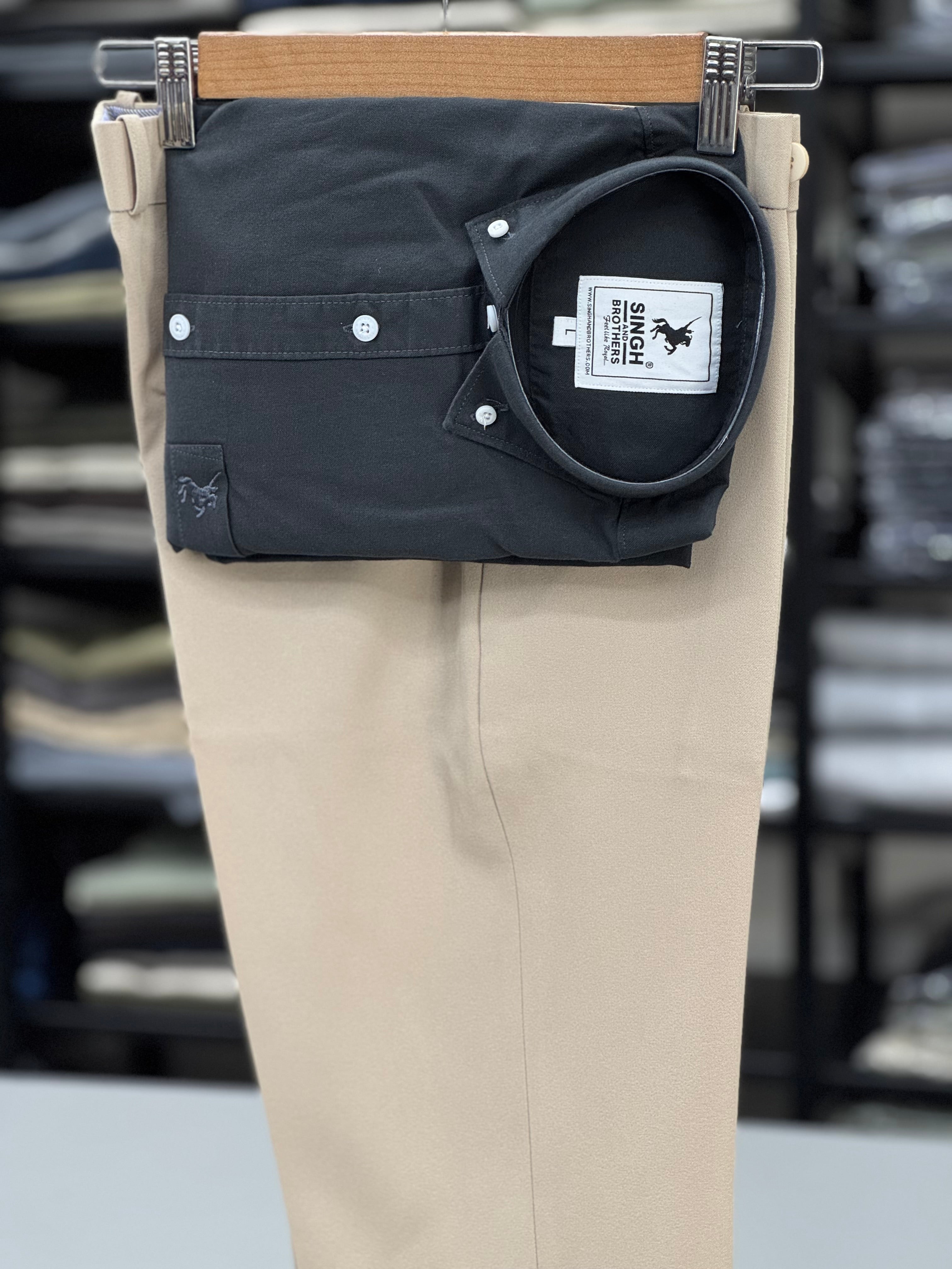Cotton Oxford Shirt With Formal Pant