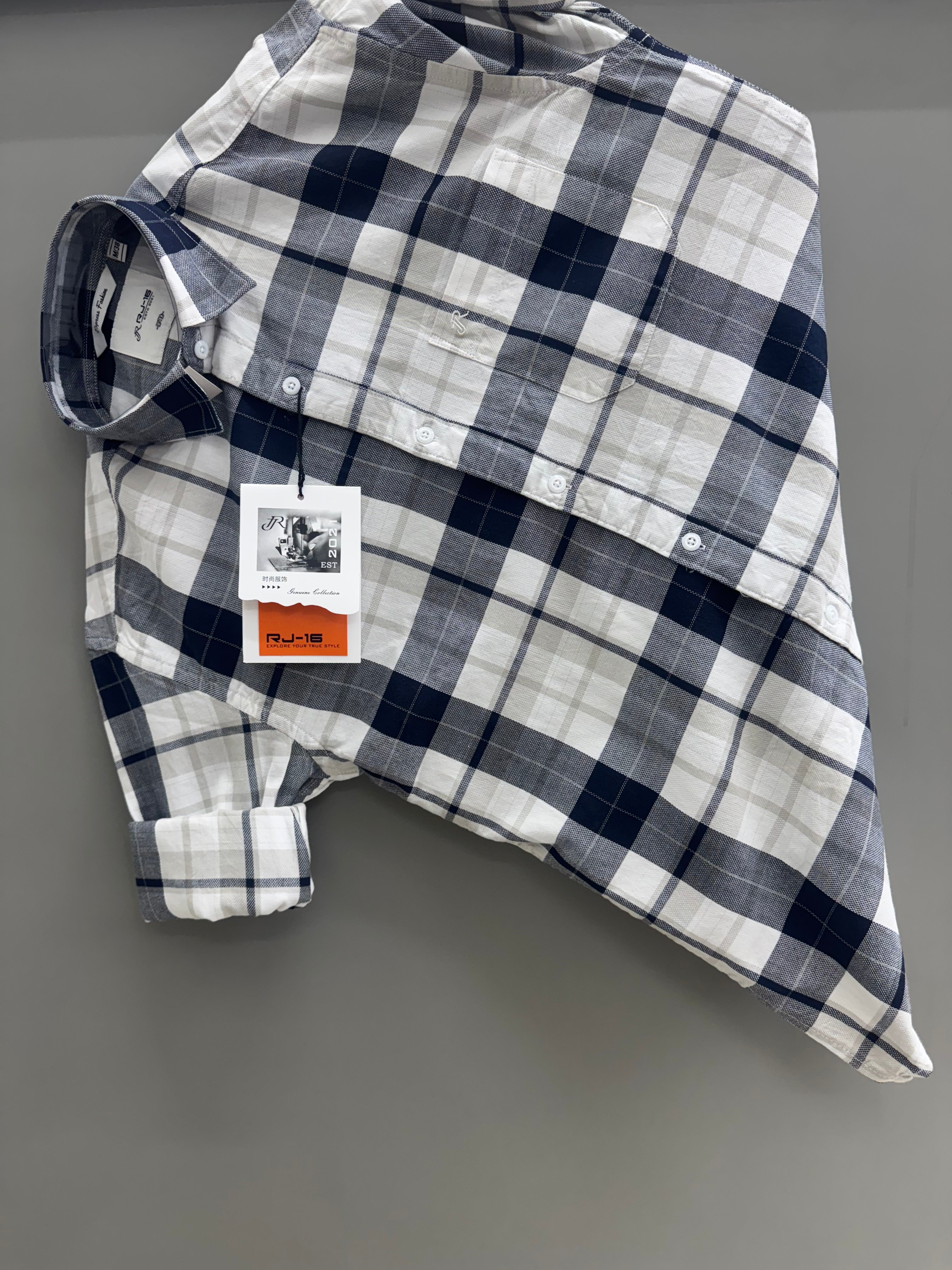 Linen check shirt