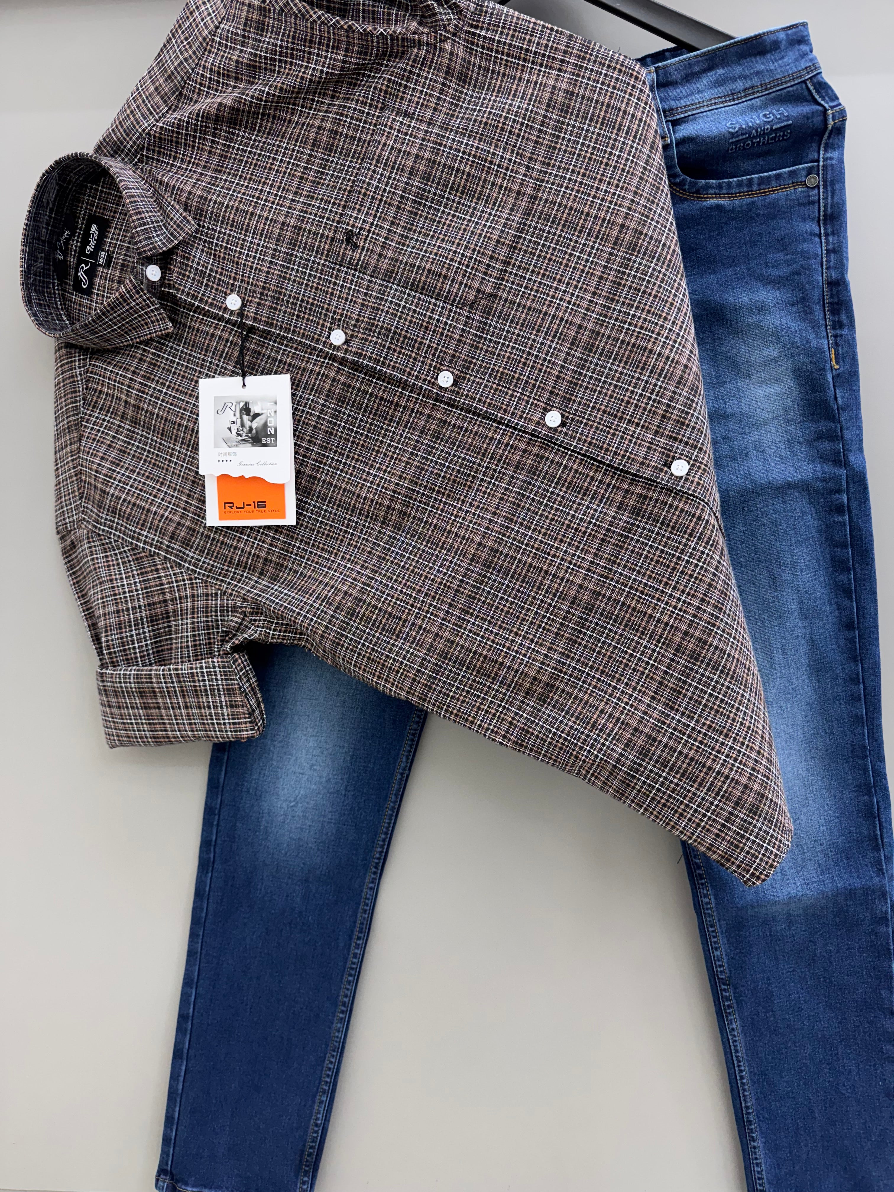 Check Shirt With jeans pant
