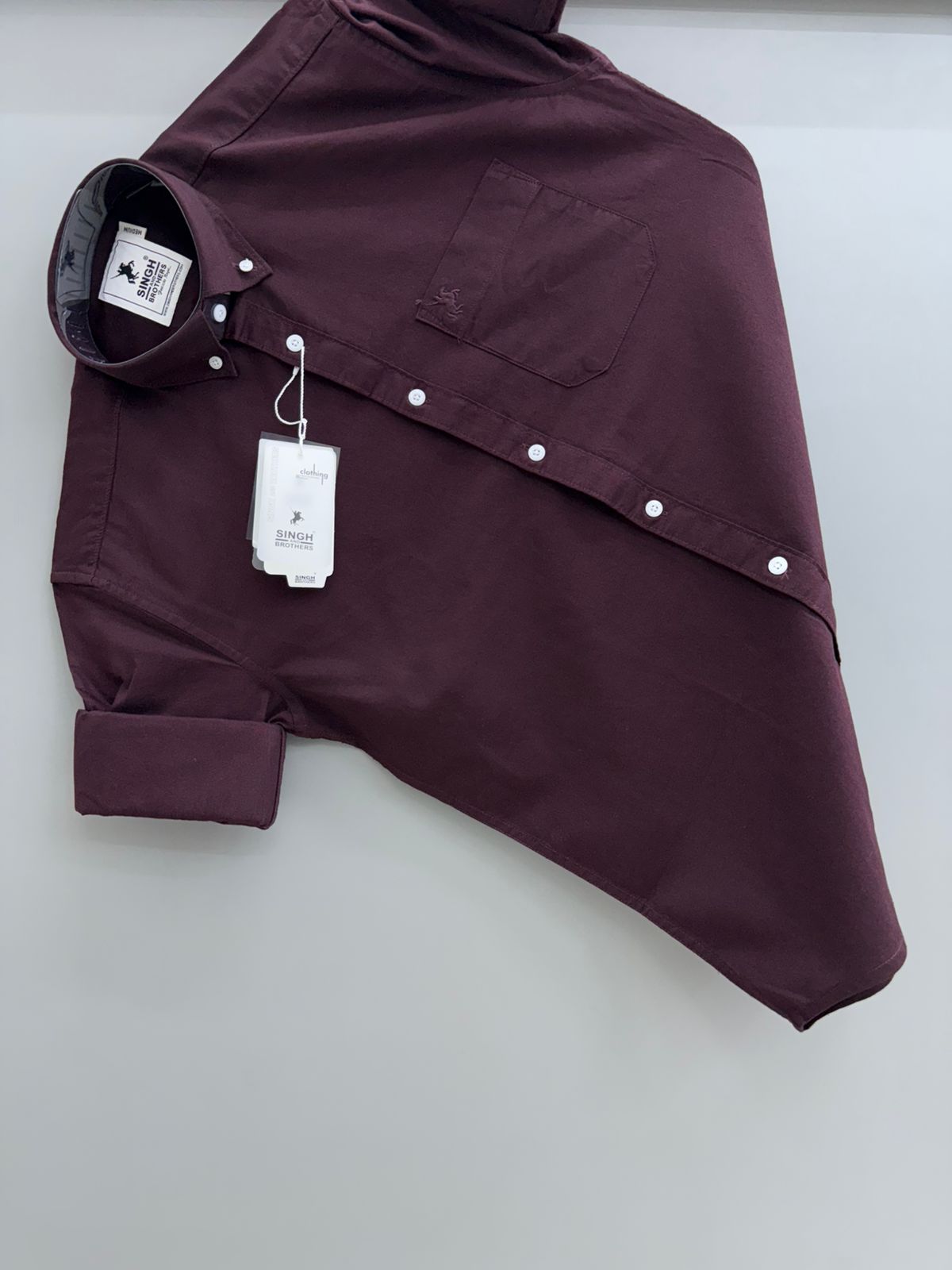 Cotton Oxford BD- Maroon Wine