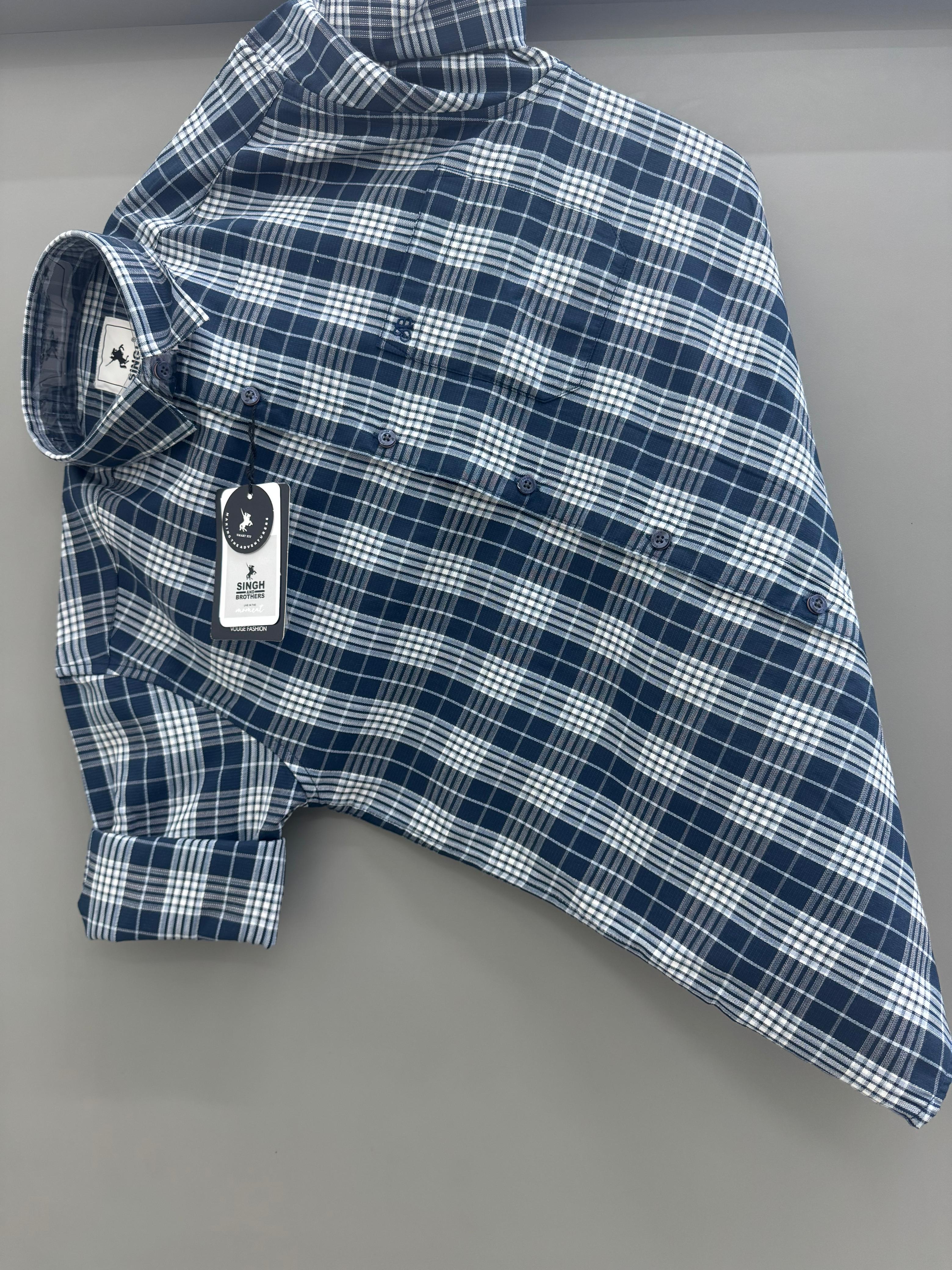 Navy Breeze Checks