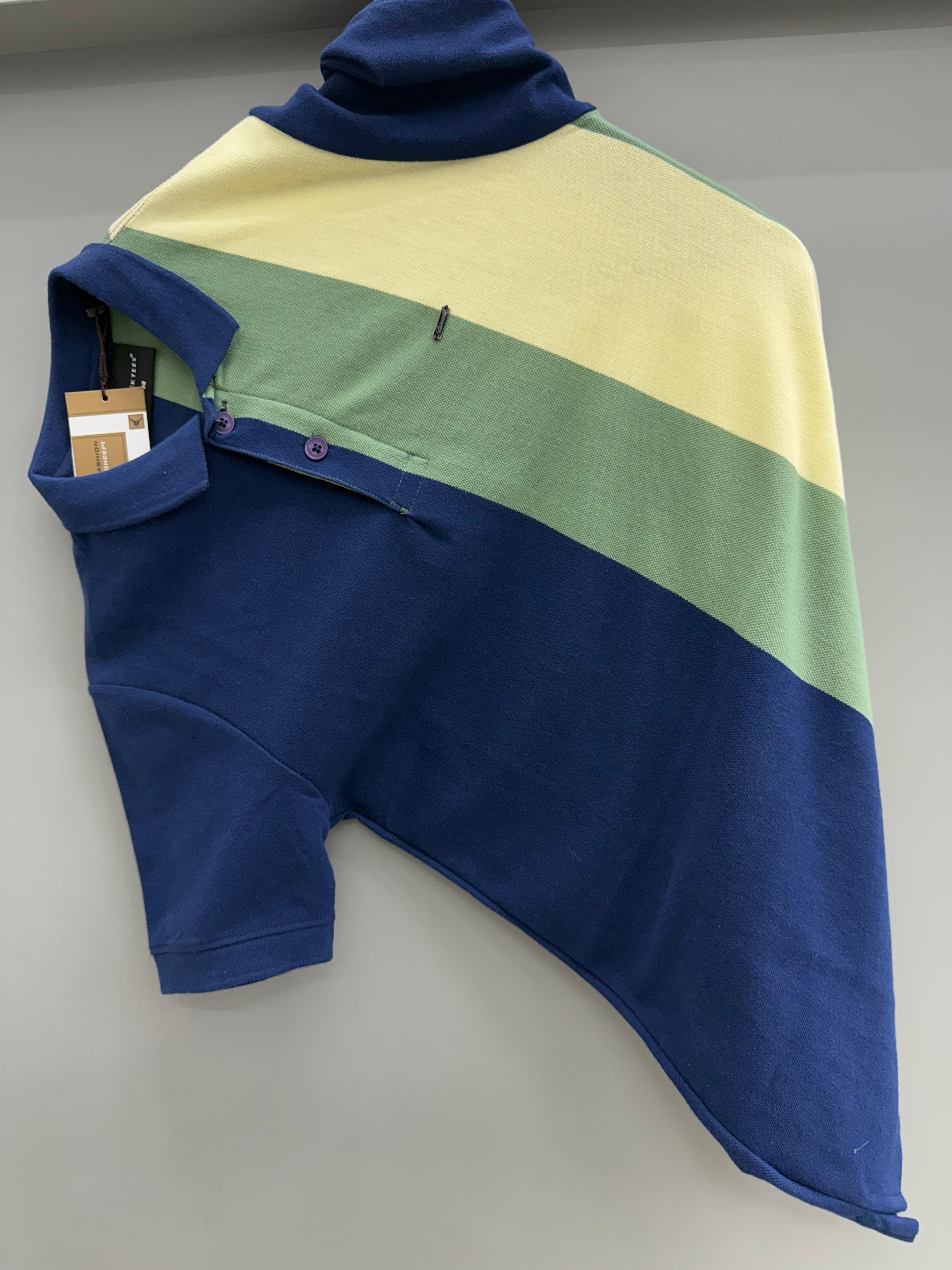 Blue Yellow Polo H/S T-shirts