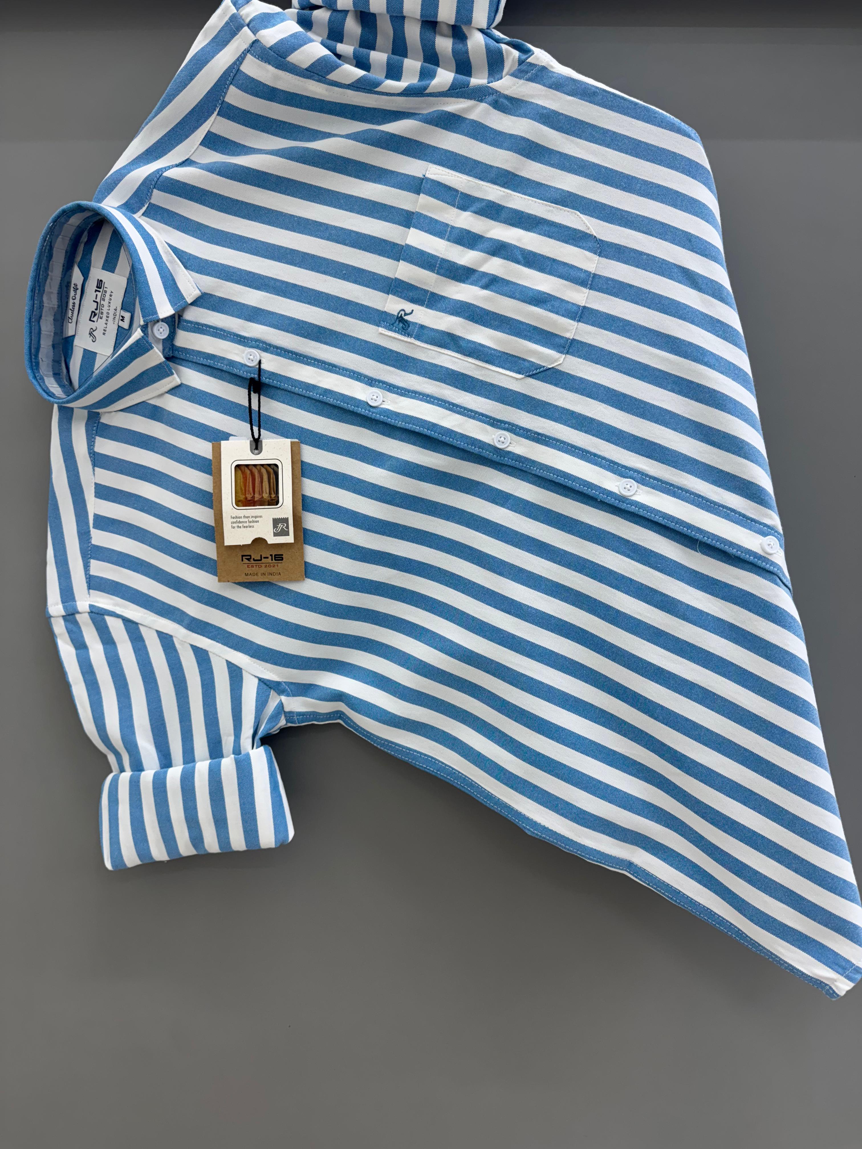 blue and white strip Shirt