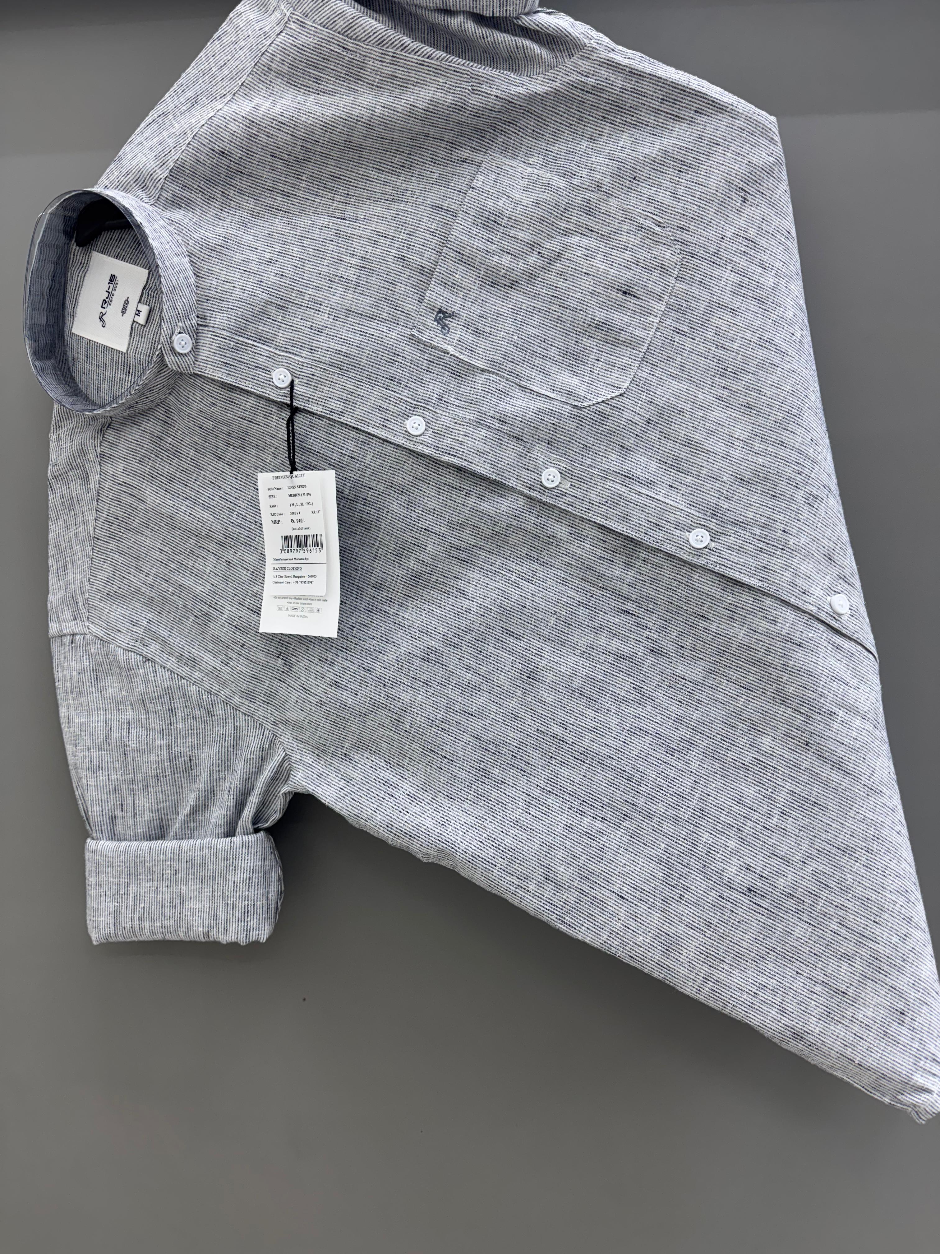 linen strip chinese collar