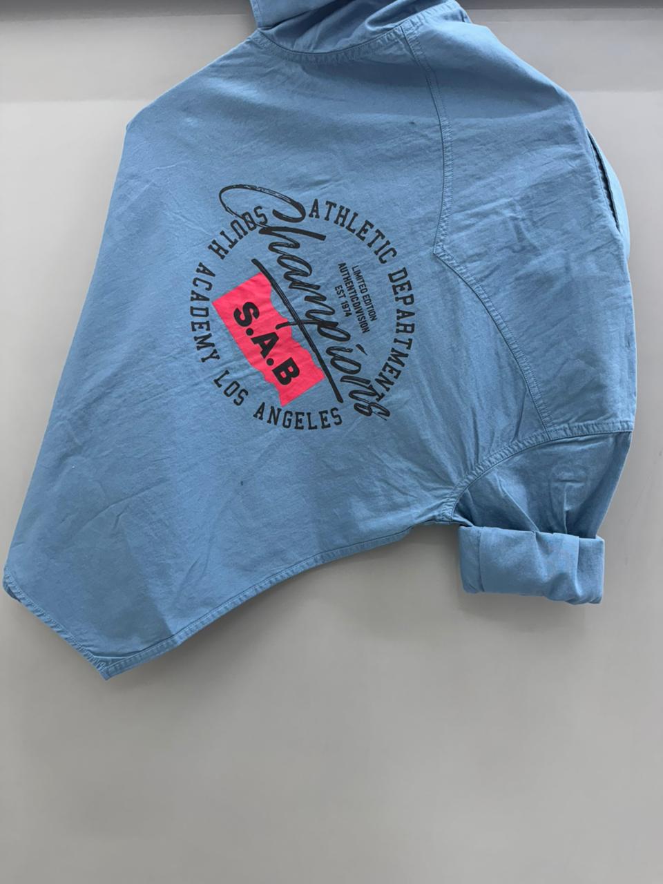 Back Print Double pocket shirt