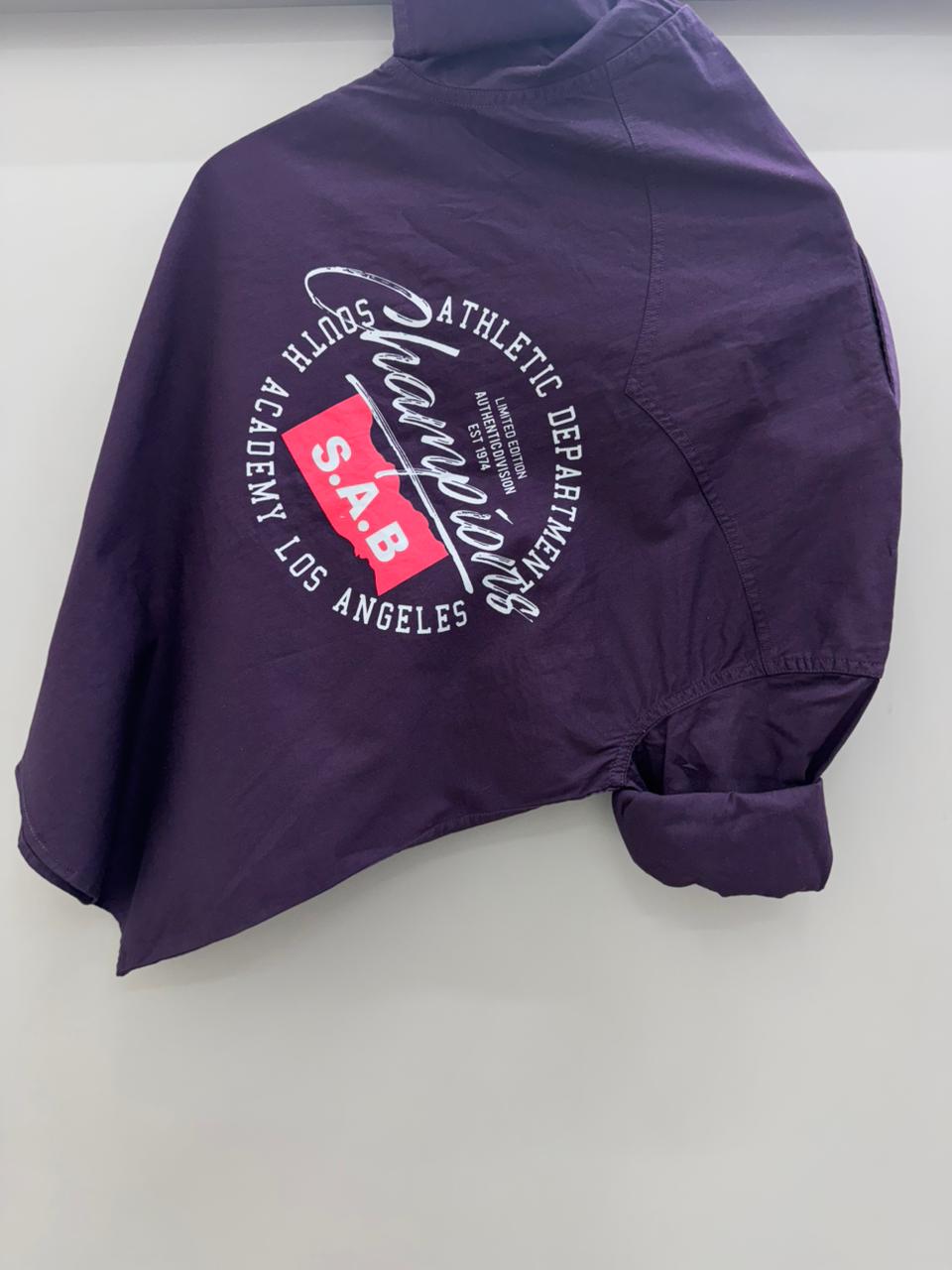 Back Print Double pocket shirt