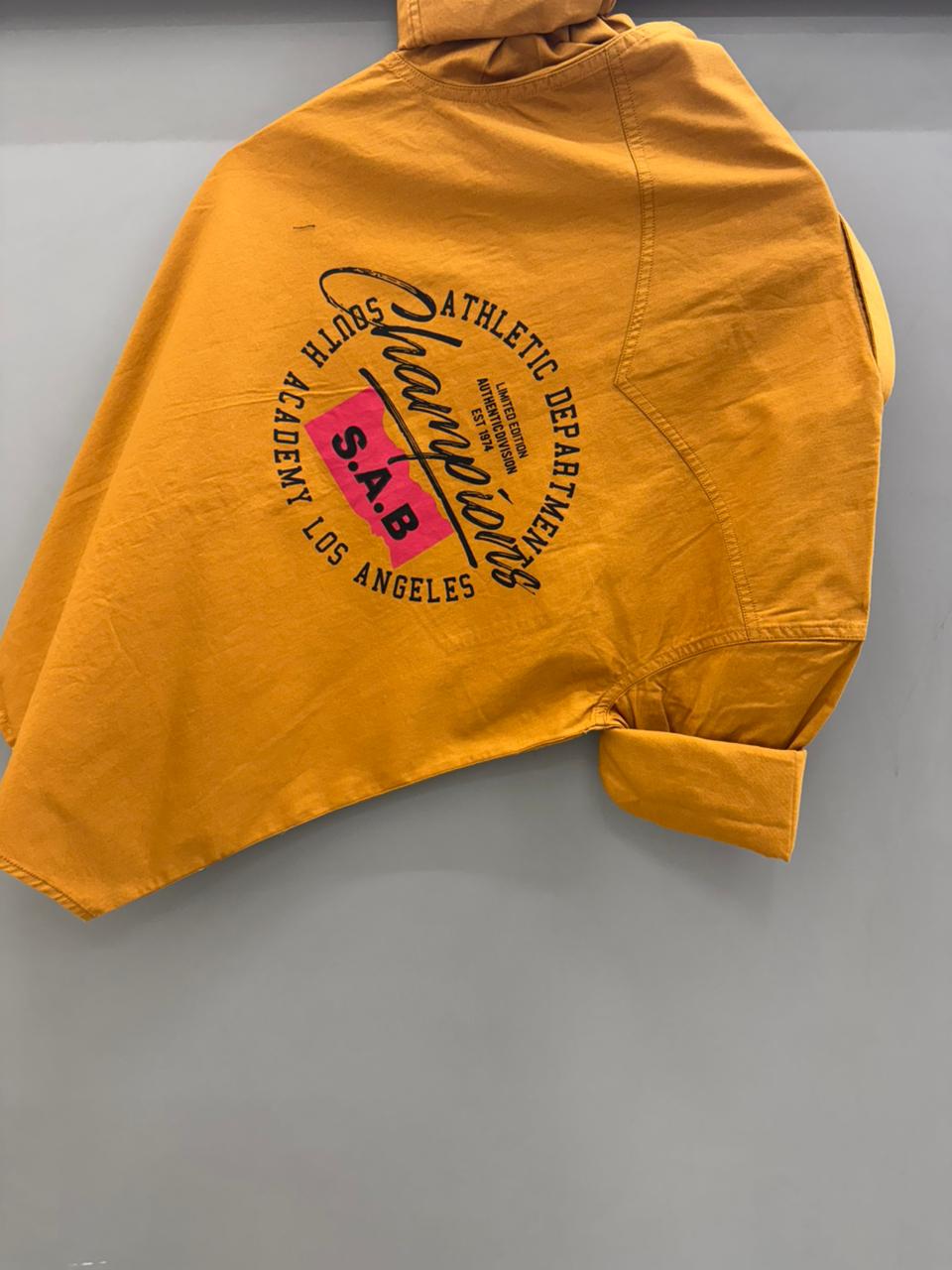 Back Print Double pocket shirt