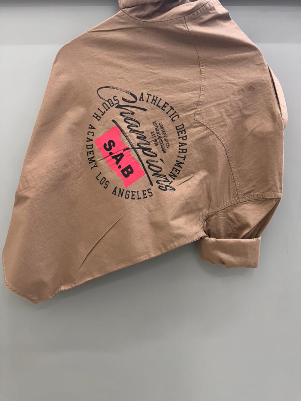 Back Print Double pocket shirt