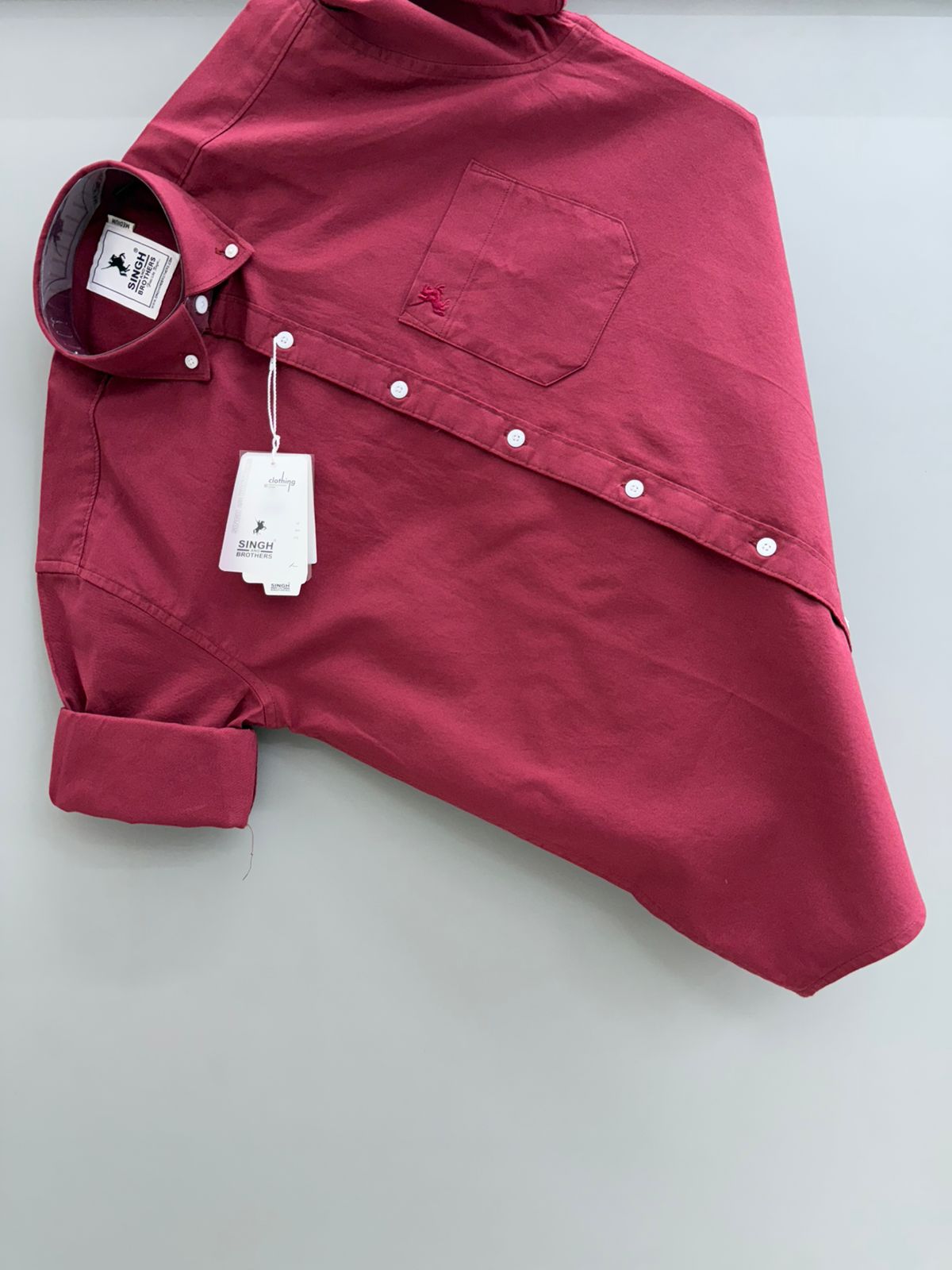 Cotton Oxford BD- Wine Red