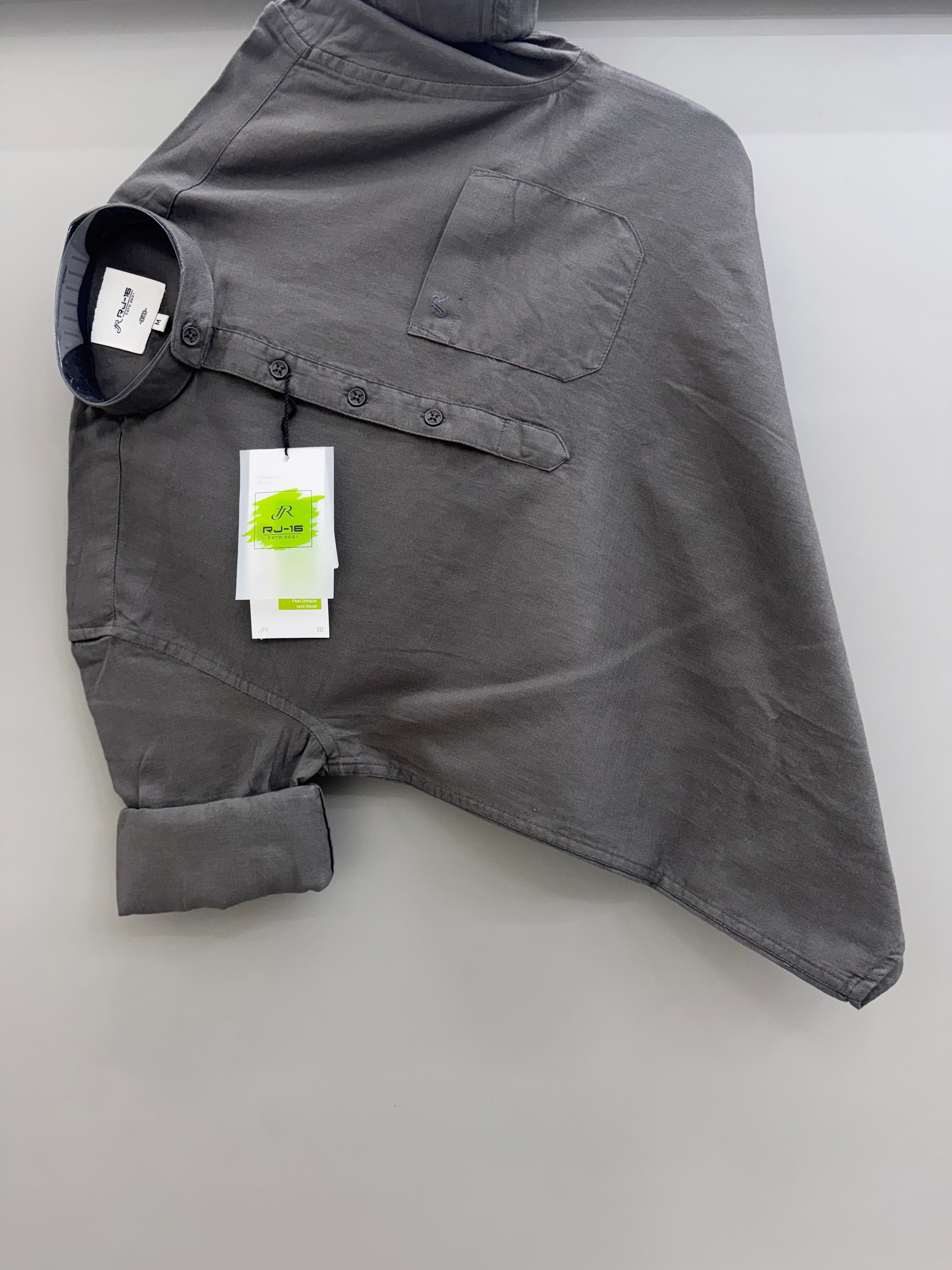 Charcoal grey Short Kurta