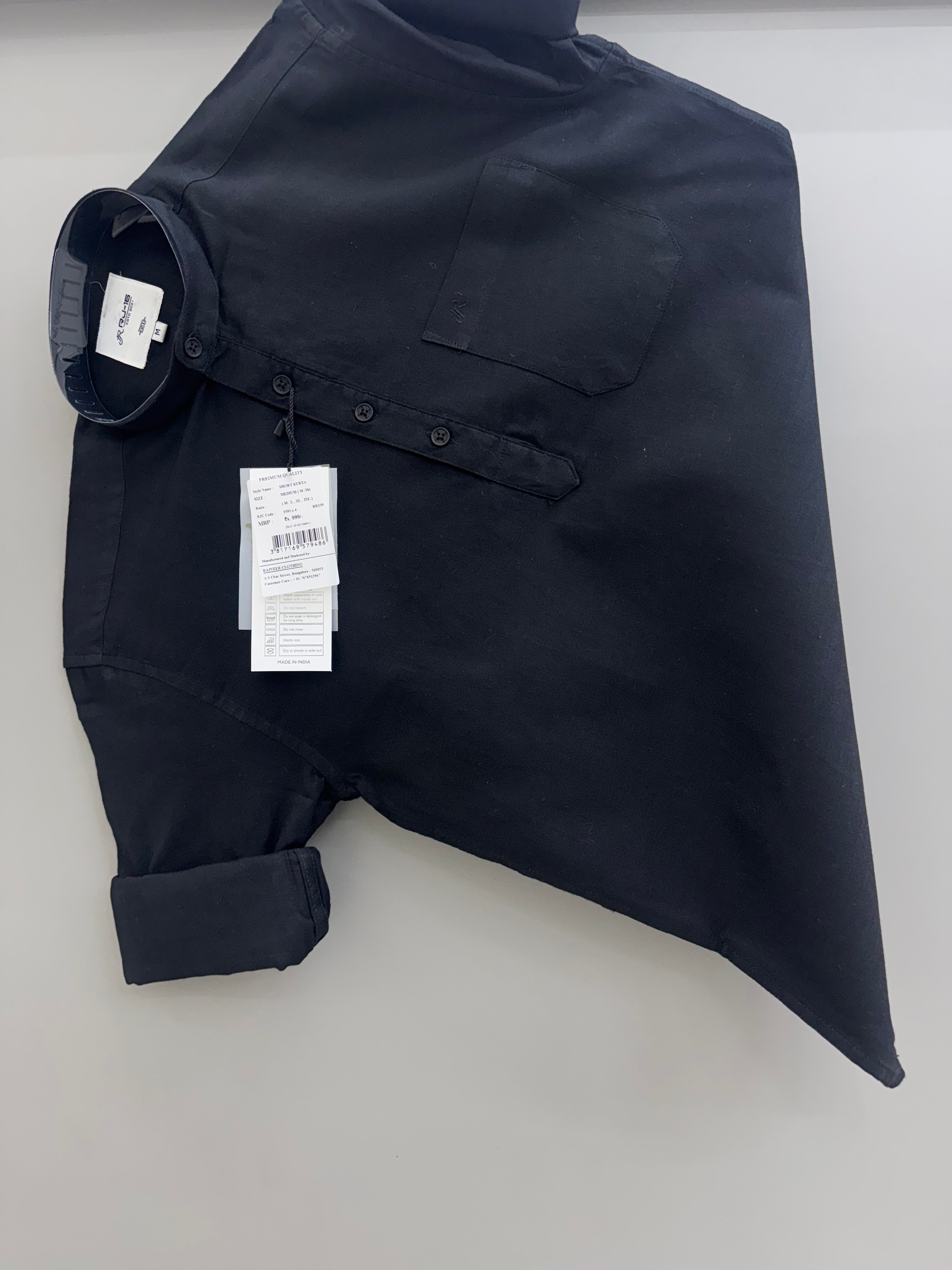 Black Short Kurta