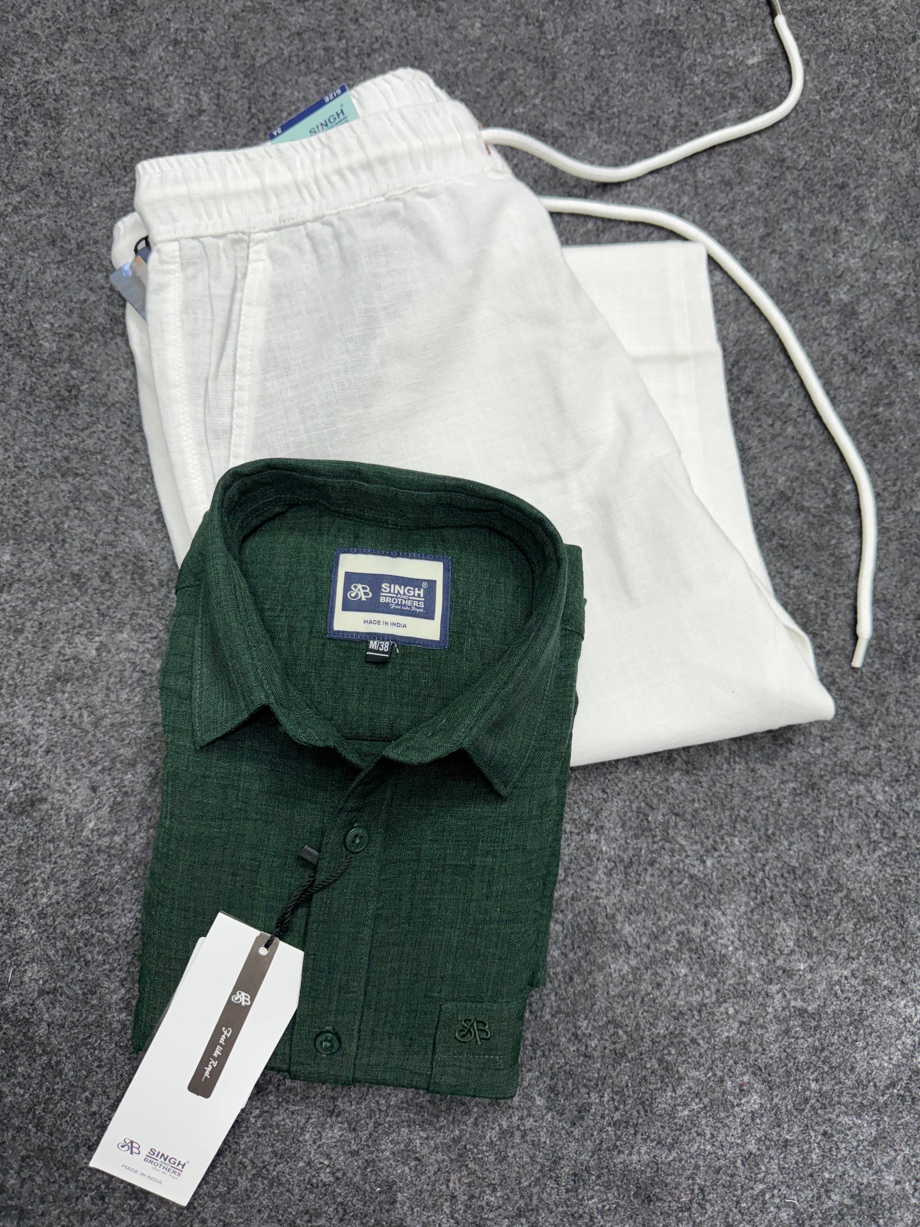 Milange linen Shirt With linen Pant