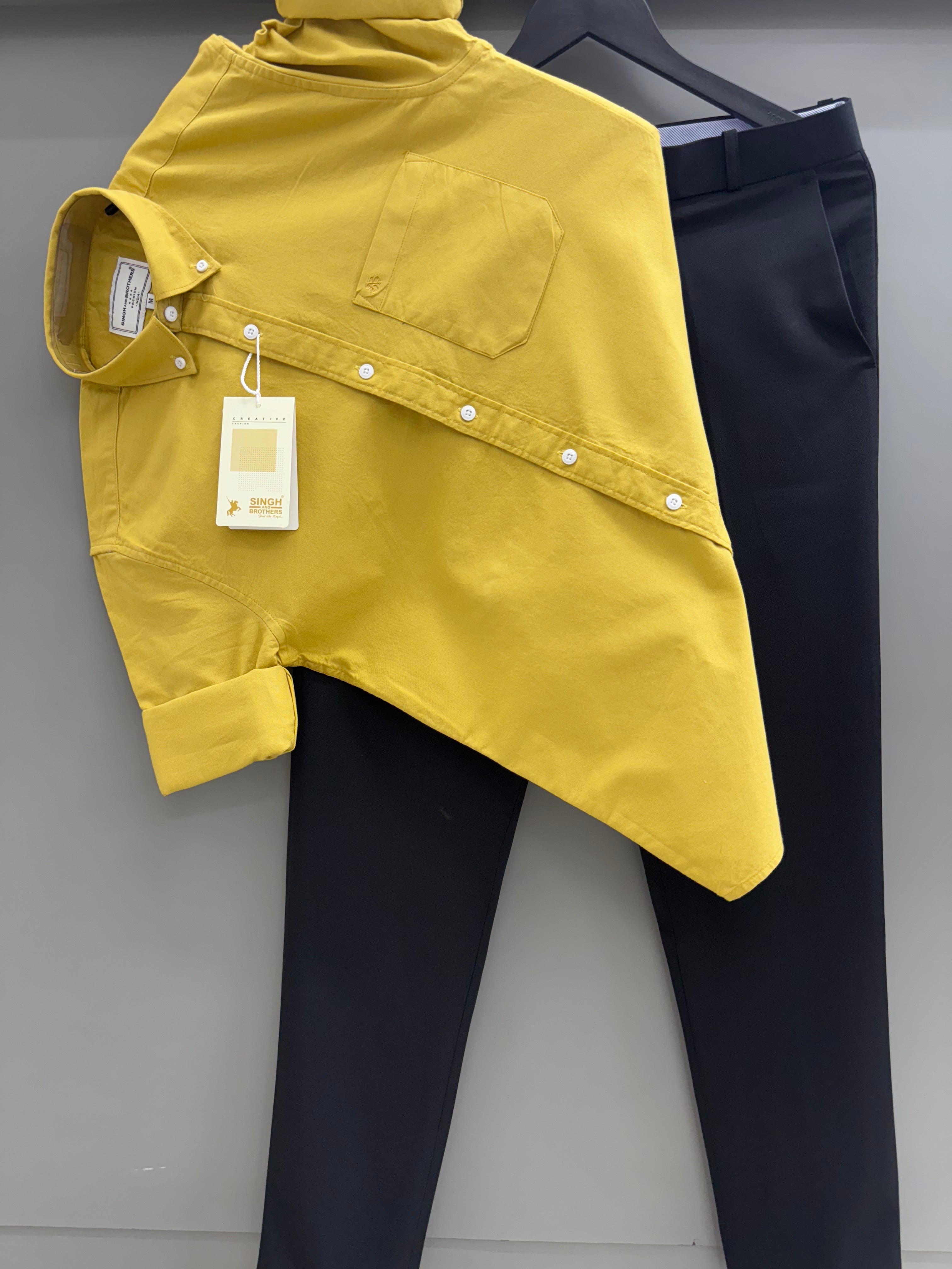 Cotton Oxford Shirt With Formal Pant