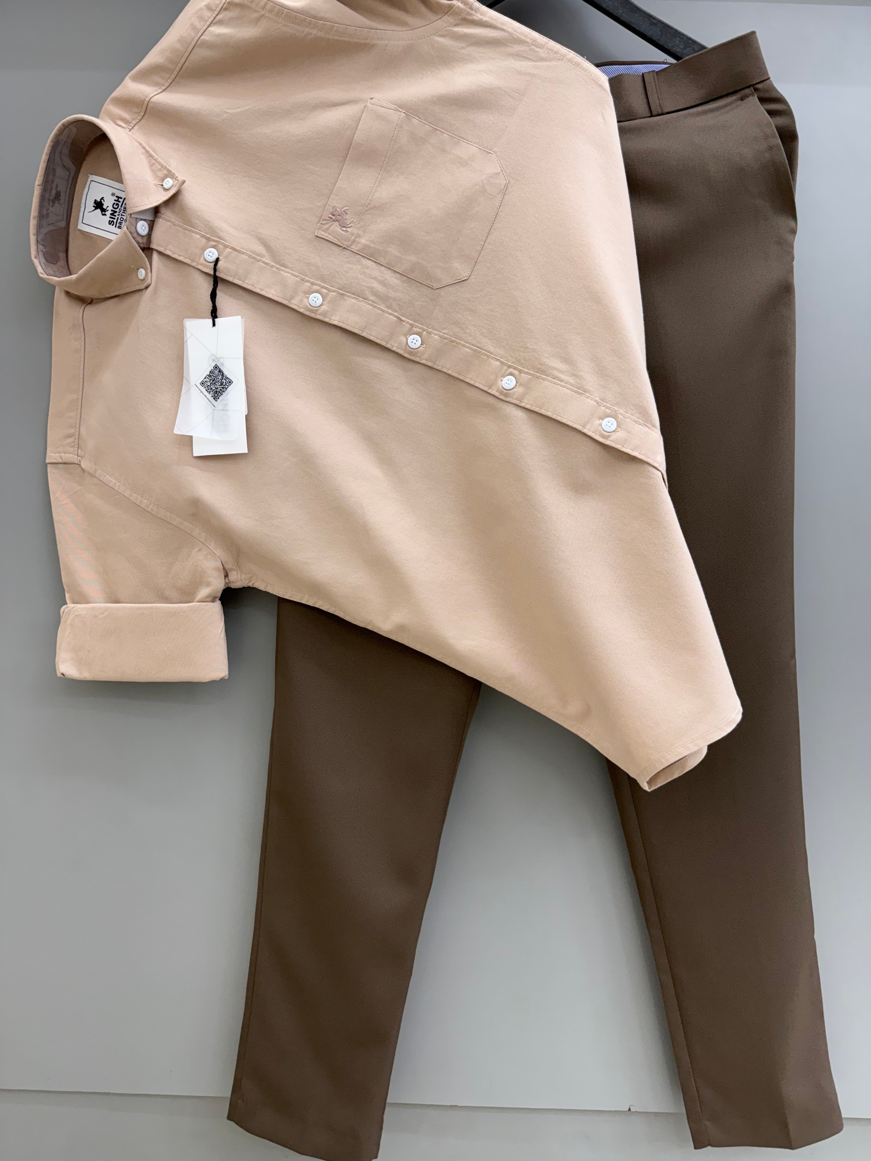 Cotton Oxford Shirt With Formal Pant