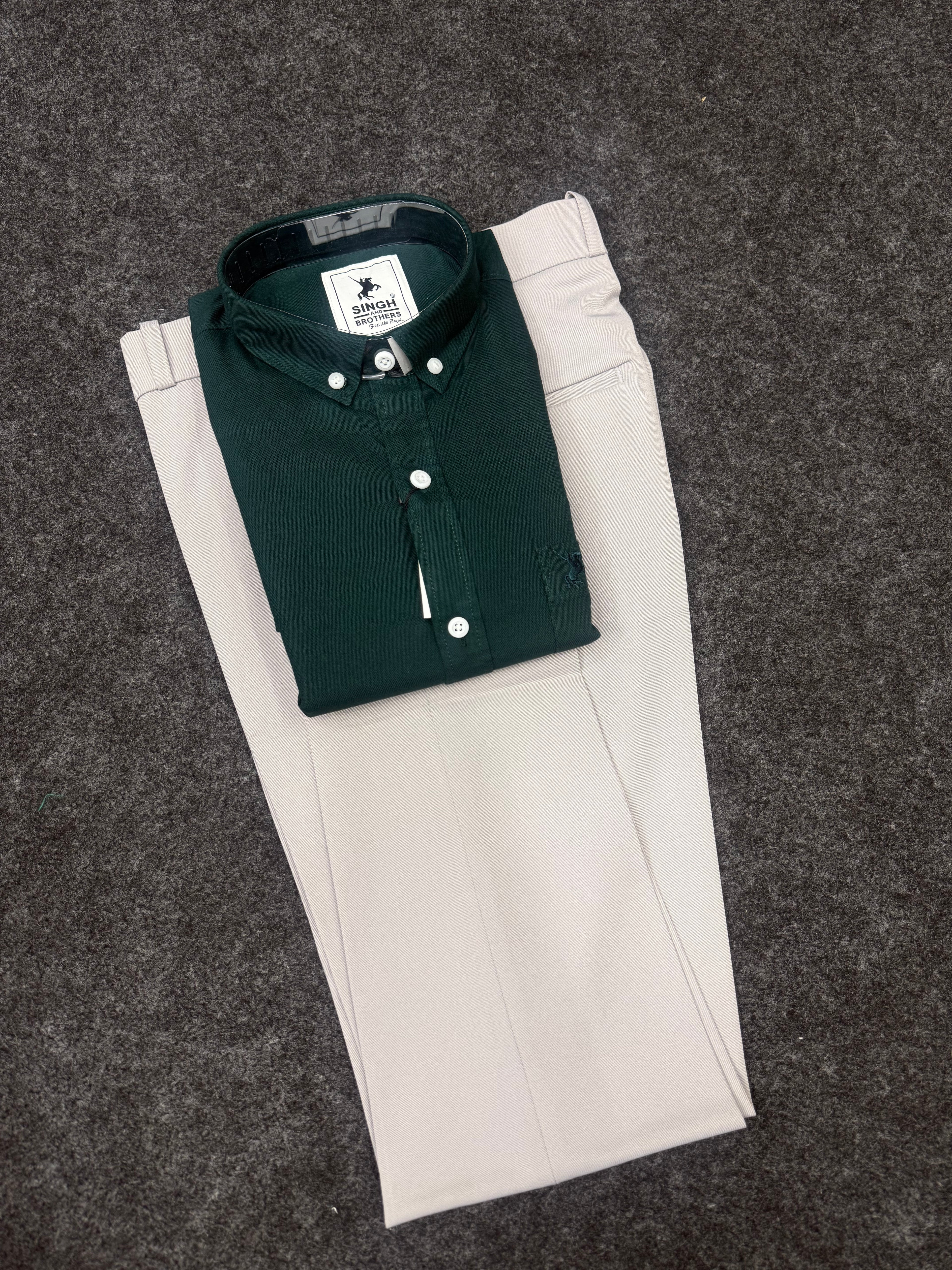 Cotton Oxford Shirt With Formal Pant