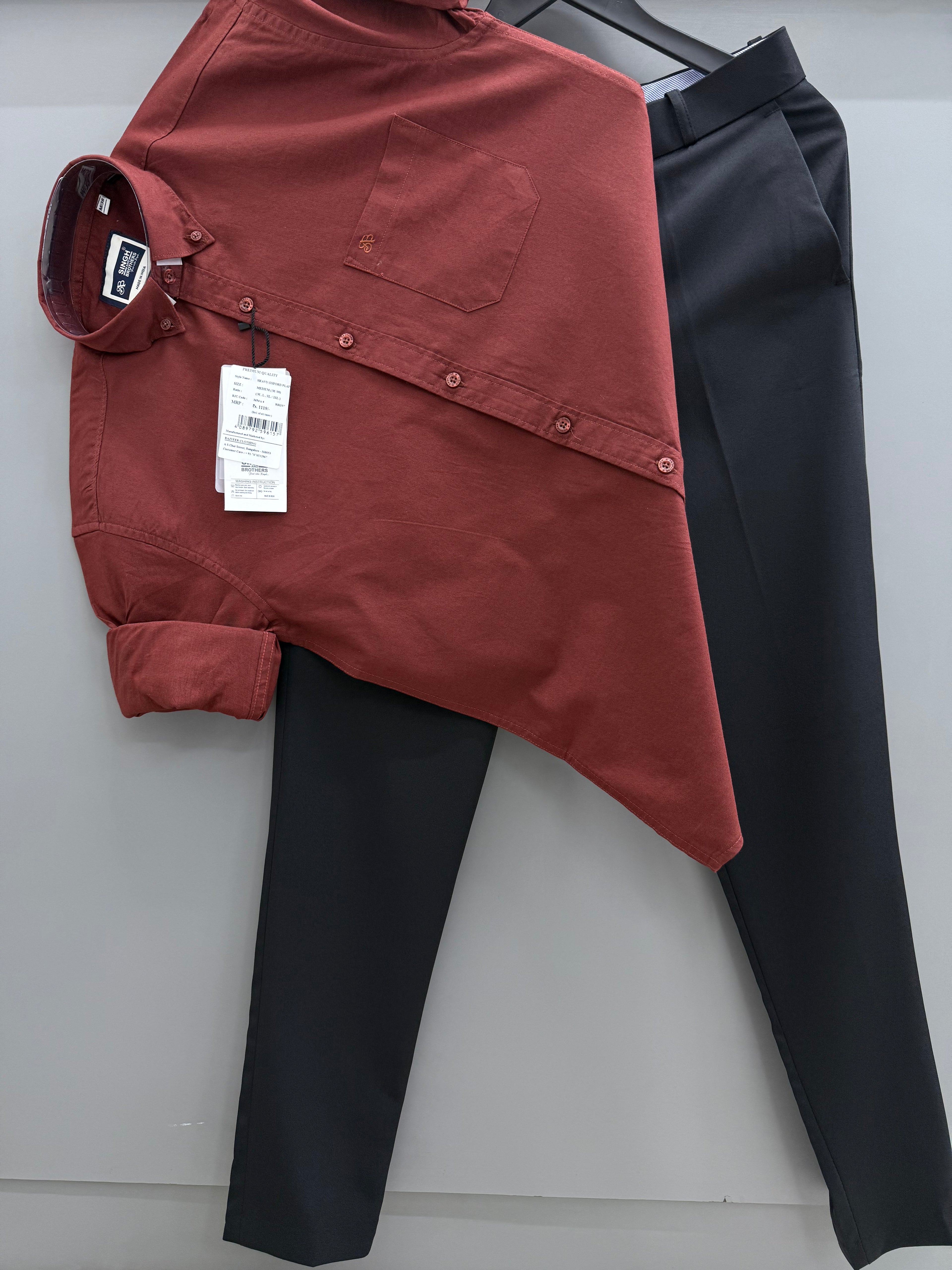 Heavy Oxford Shirt With Formal Pant