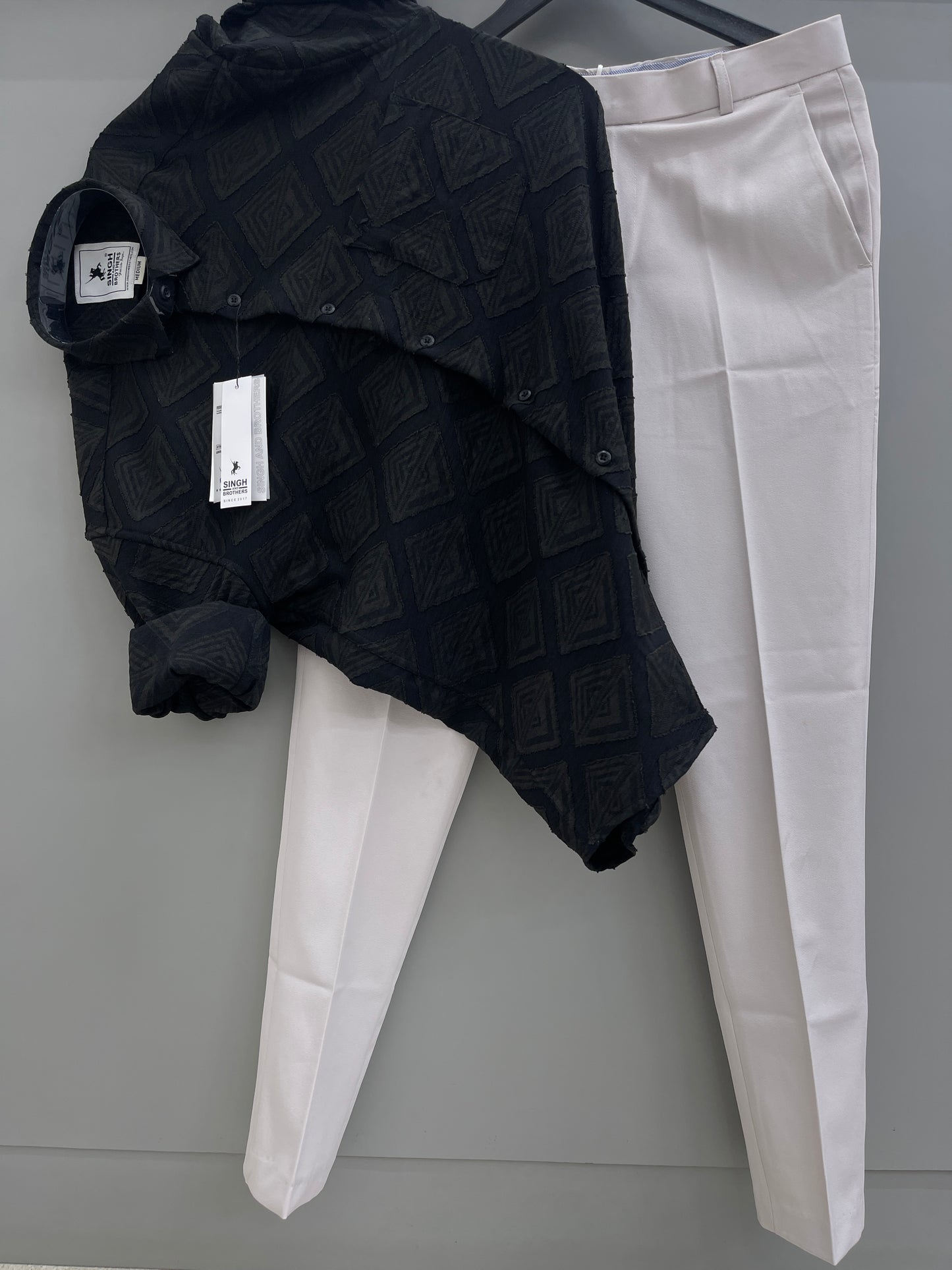 Jacquard Shirt With Trouser’s