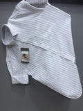 Linen strip shirt - Black