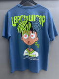 Back print blue T-shirts