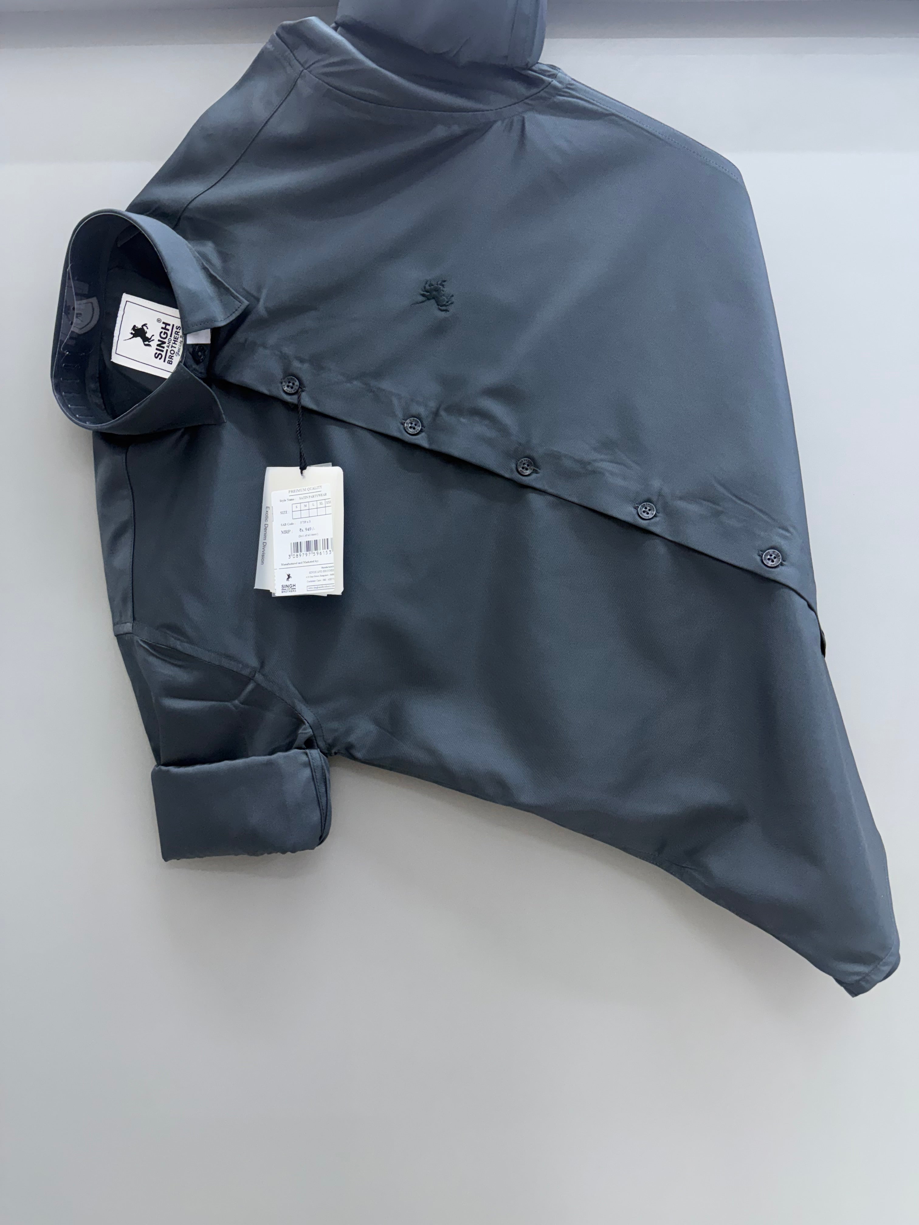 Partywear shirt - dark grey